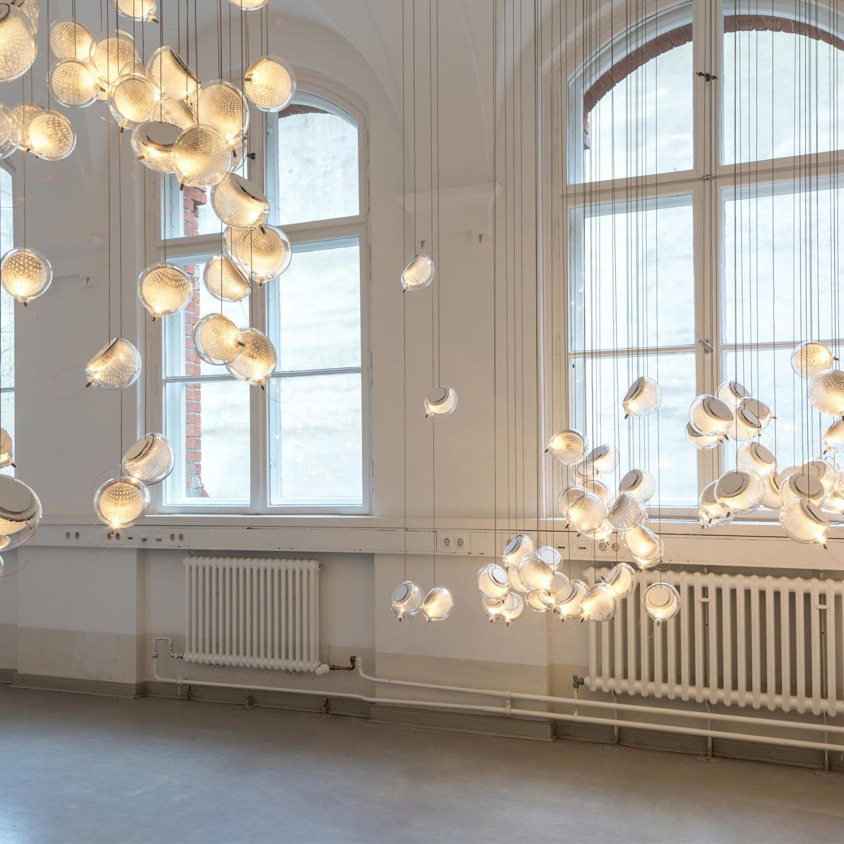 Kronleuchter Netz Glas Kugeln Cluster Metall Rahmen Modern Minimalistisch-Letslighting