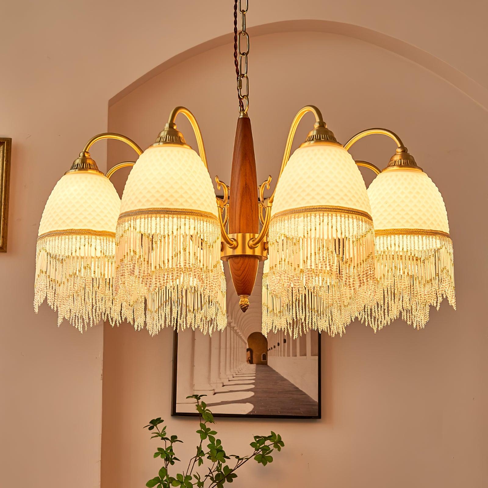 Aurora Kronleuchter Quaste Glas Vintage-Letslighting