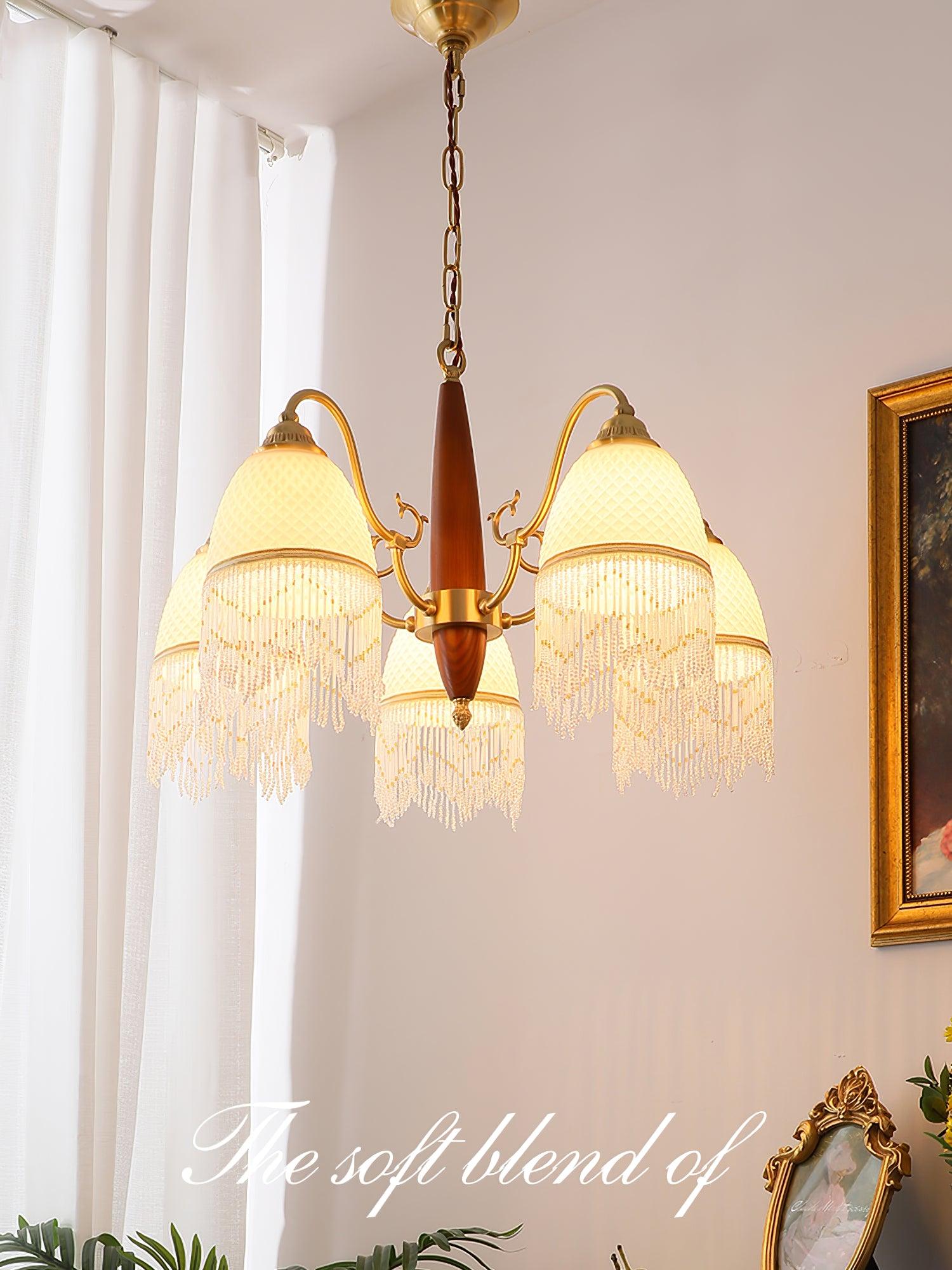 Aurora Kronleuchter Quaste Glas Vintage-Letslighting