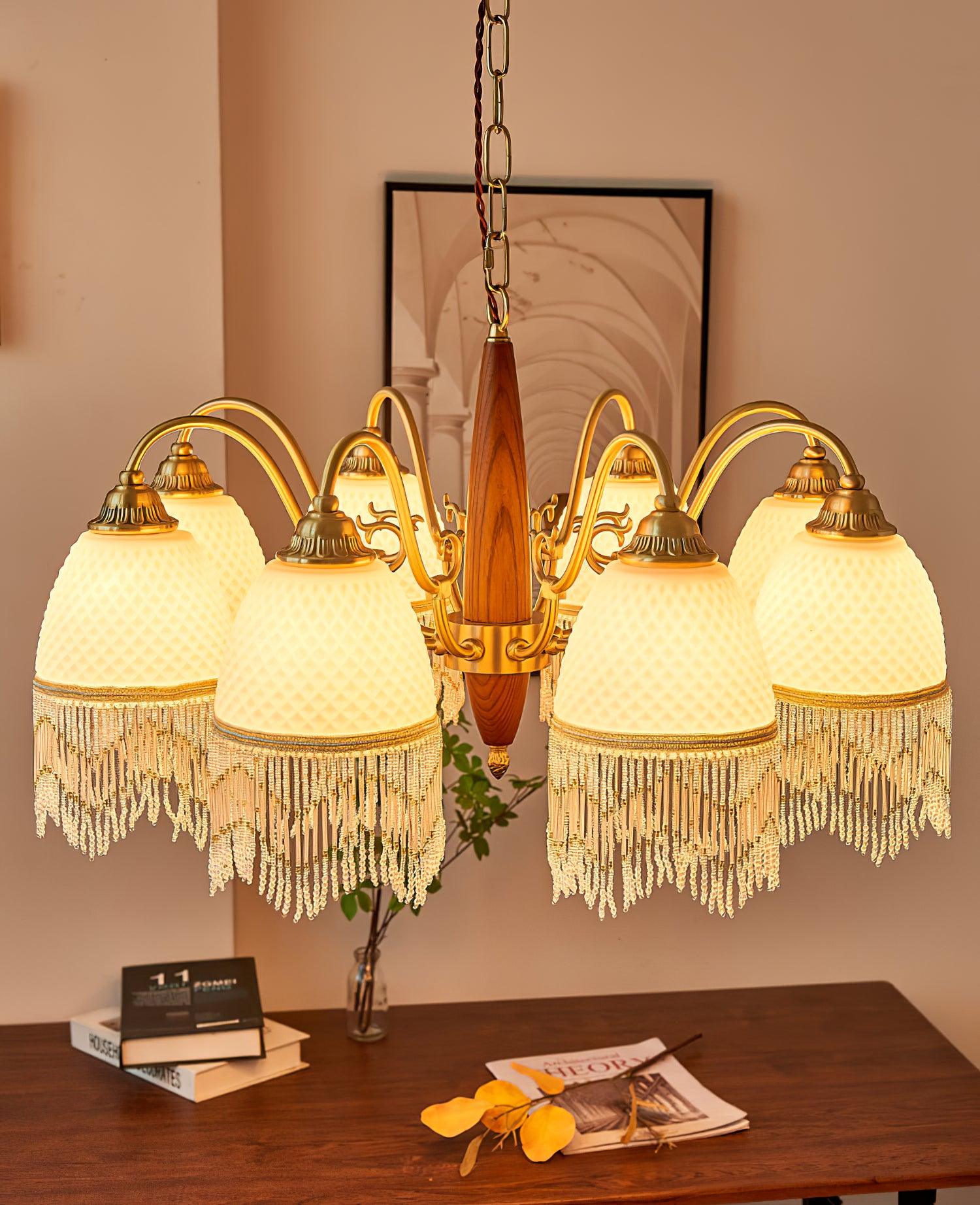 Aurora Kronleuchter Quaste Glas Vintage-Letslighting