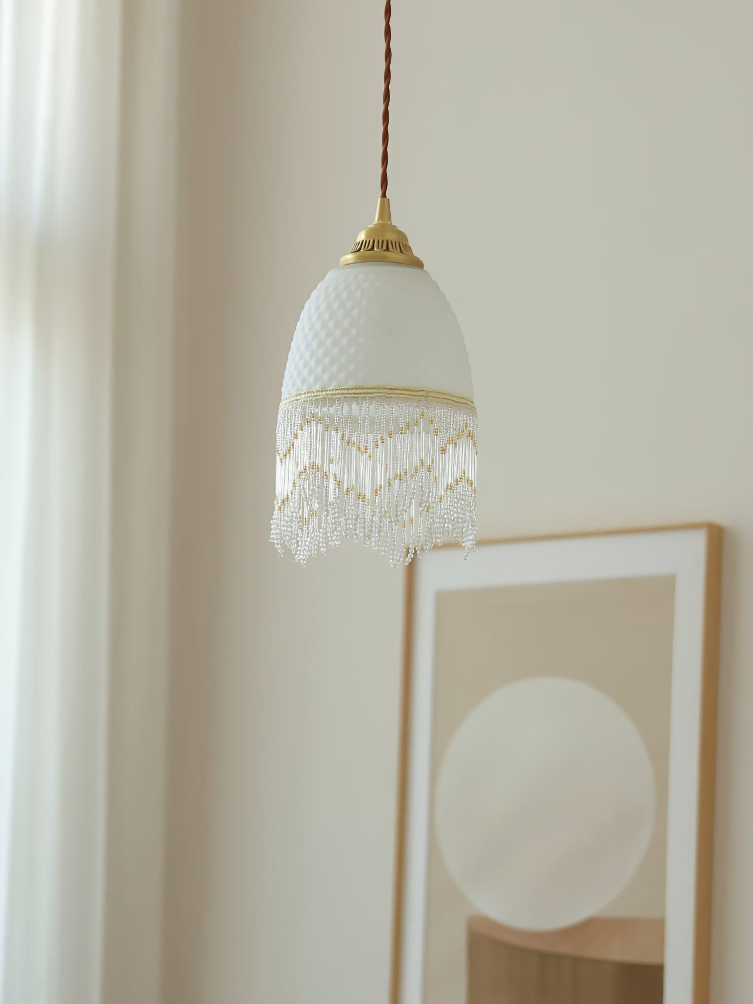 Mesh Quasten-Pendelleuchte aus Glas-Letslighting