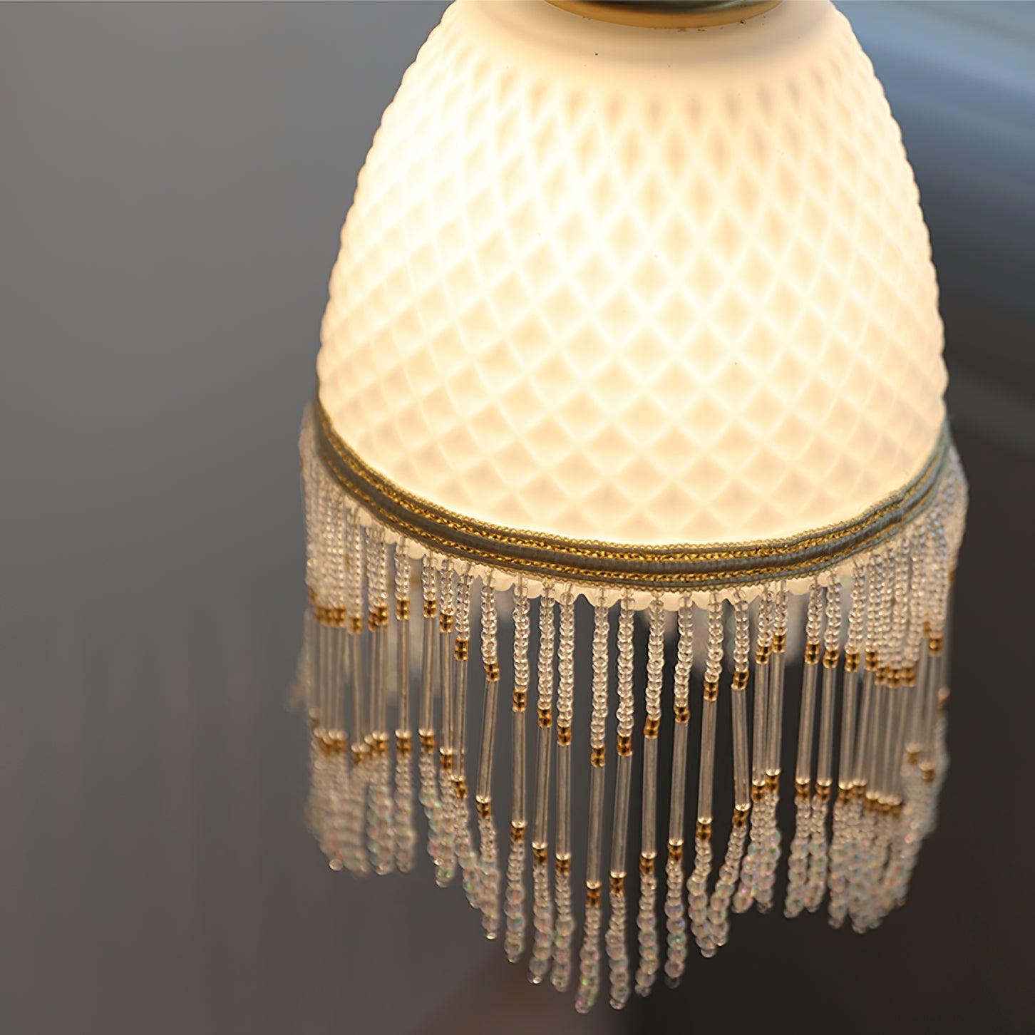 Mesh Quasten-Pendelleuchte aus Glas-Letslighting