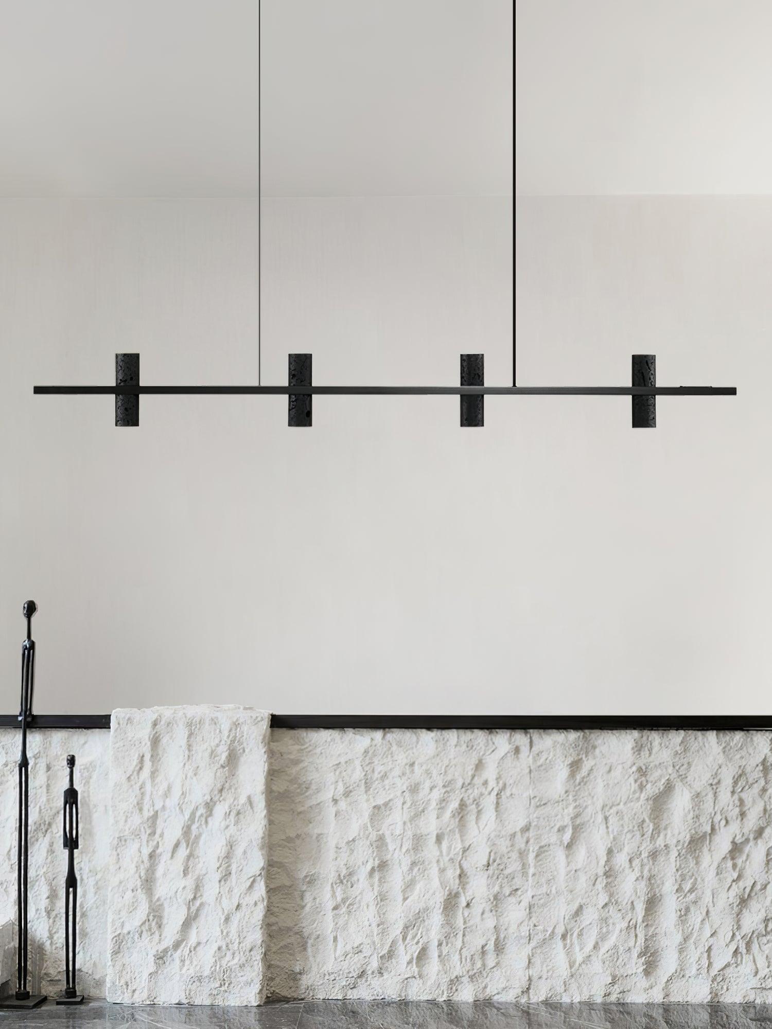 Aurora Minimalistische Parallel-Pendelleuchte aus Stein-Letslighting