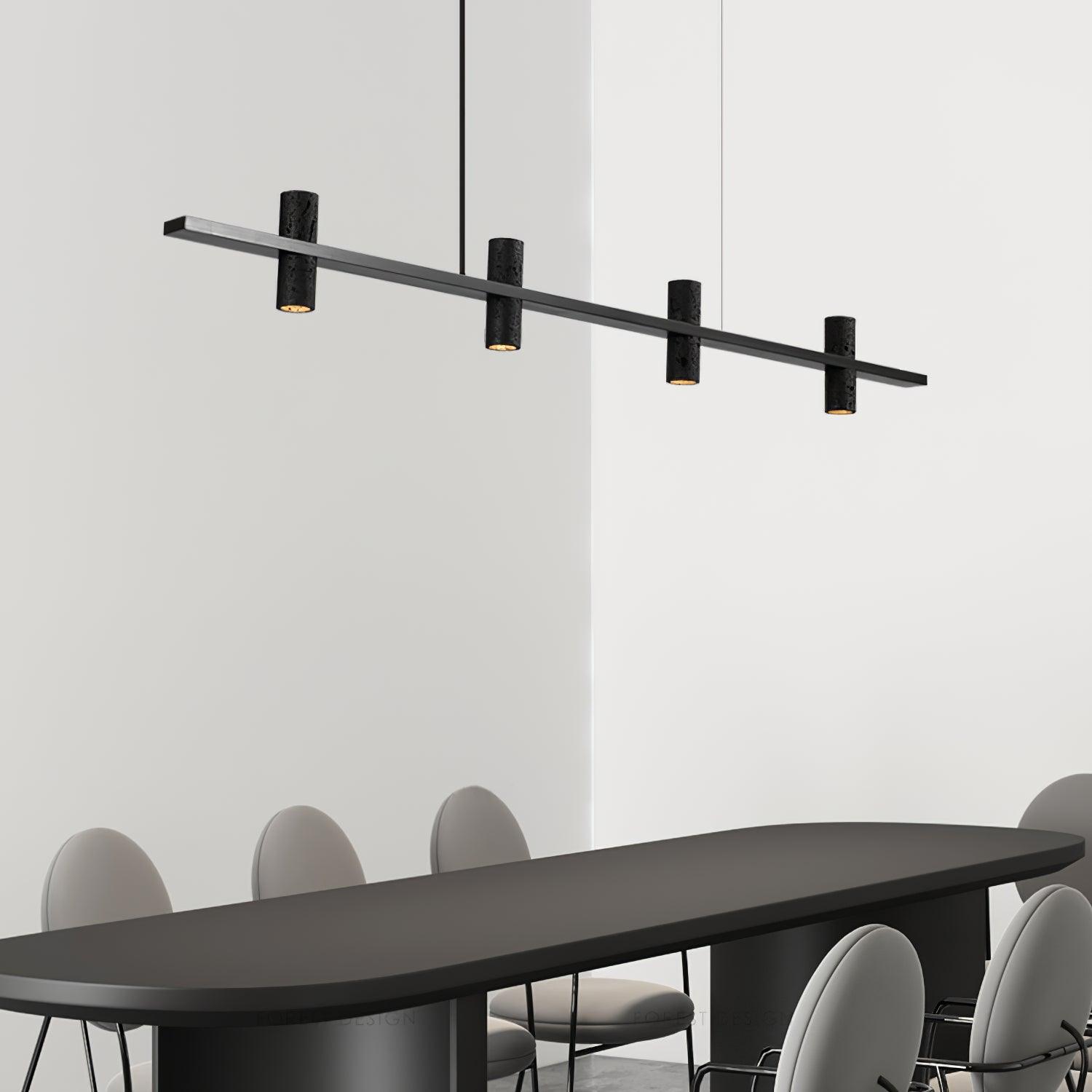Aurora Minimalistische Parallel-Pendelleuchte aus Stein-Letslighting