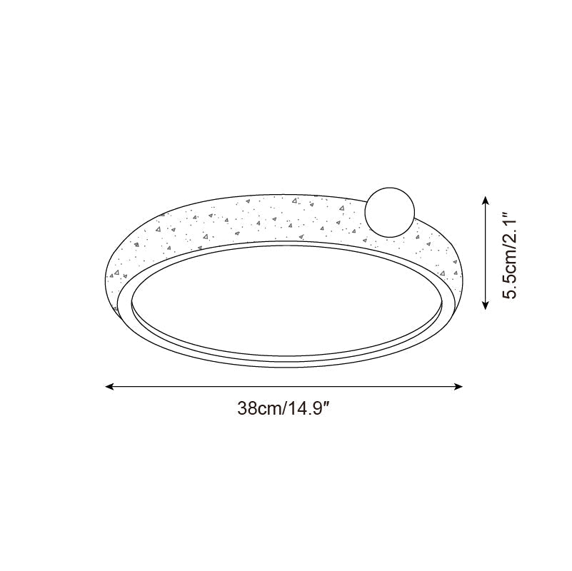 Ritta Cute Travertine Round Ceiling Light - Letslighting