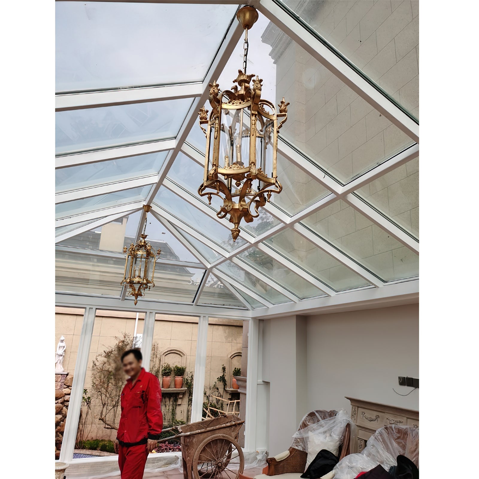 Ardorion Vintage Luxus Glas-Laternen-Kronleuchter-Letslighting