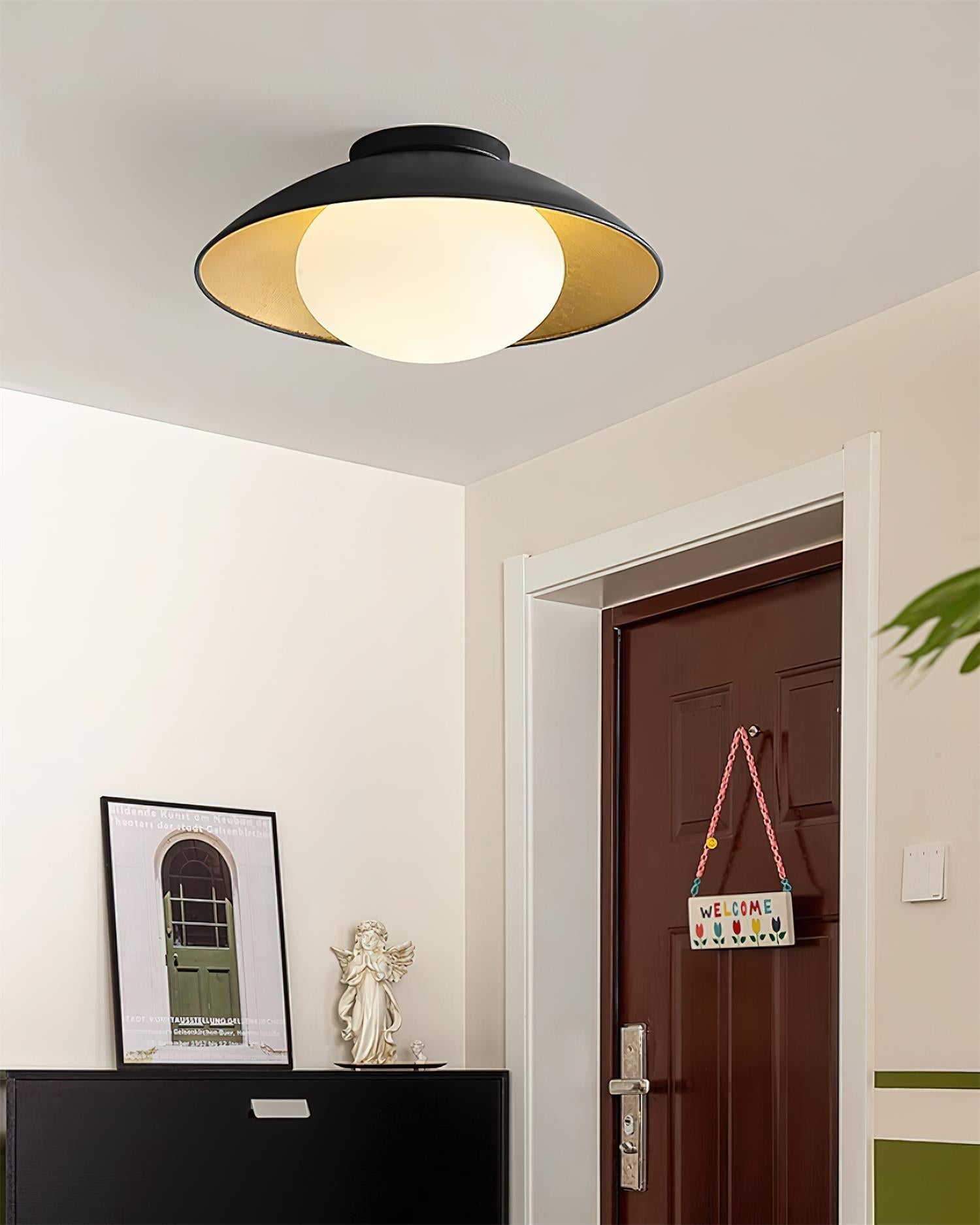 Deckenleuchte Metall Baldachin Glas Globus Modern Minimalistisch-Letslighting