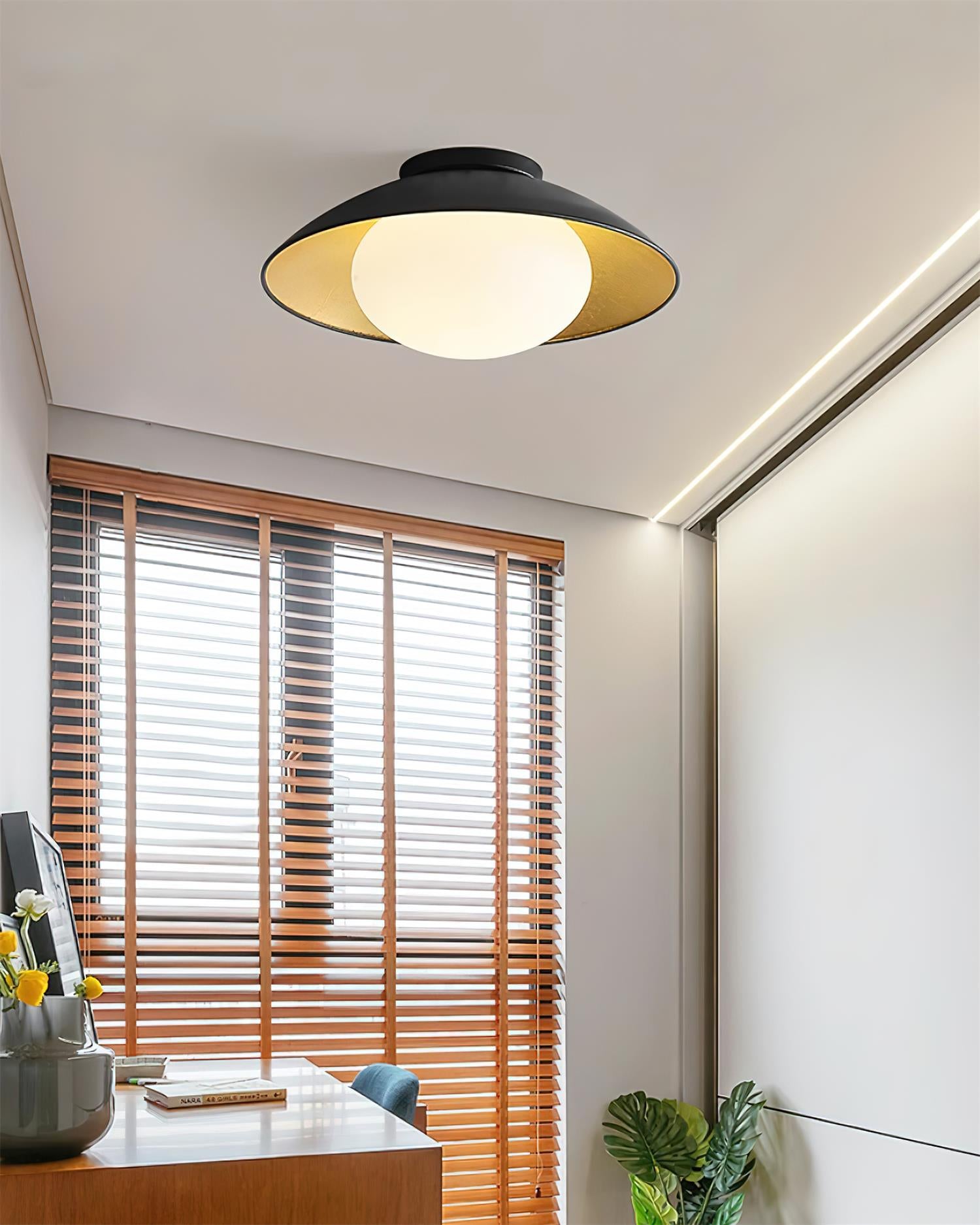 Deckenleuchte Metall Baldachin Glas Globus Modern Minimalistisch-Letslighting