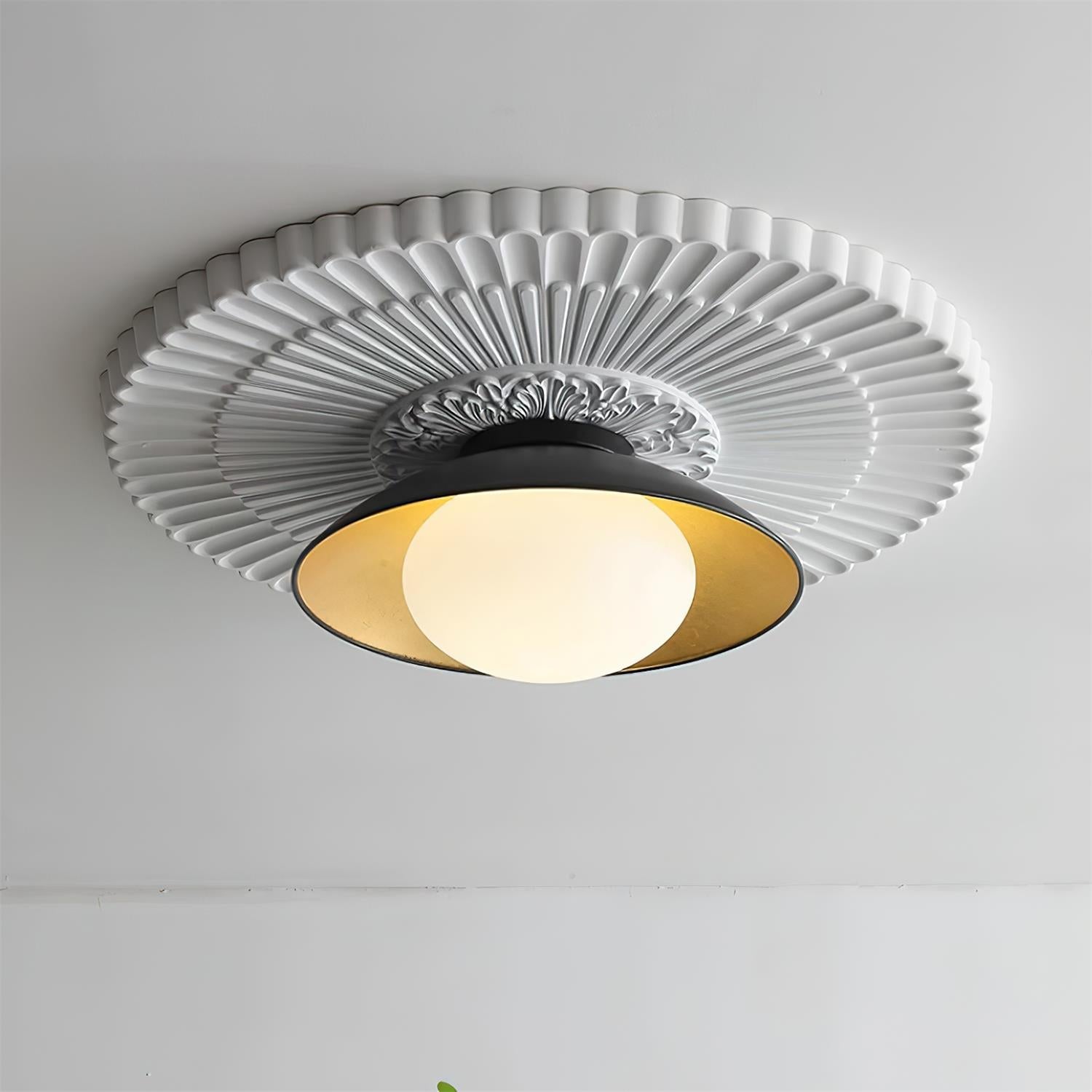 Deckenleuchte Metall Baldachin Glas Globus Modern Minimalistisch-Letslighting