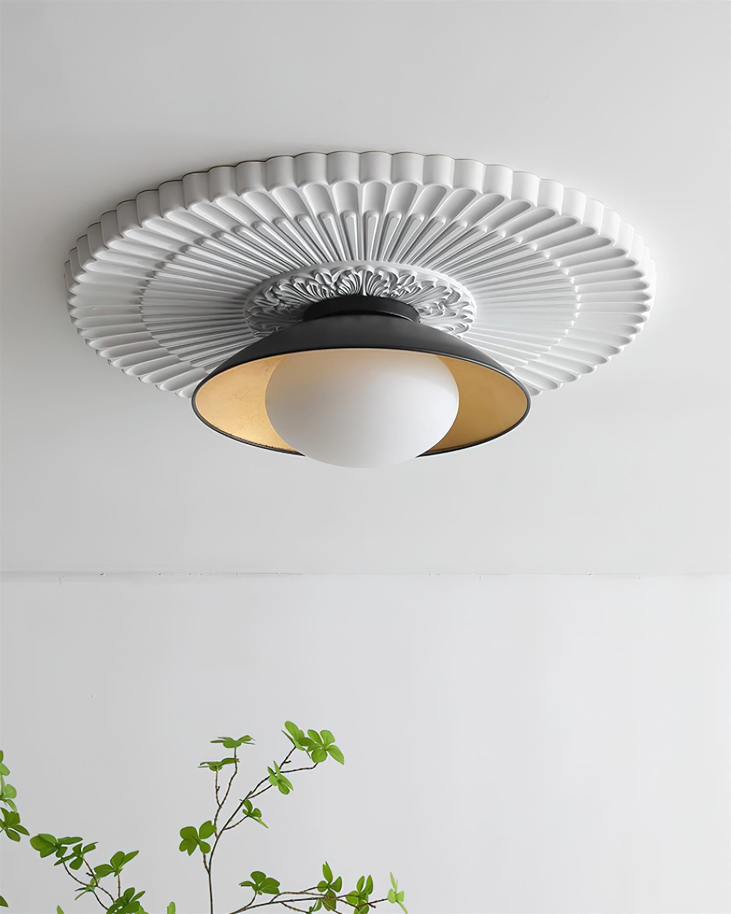 Deckenleuchte Metall Baldachin Glas Globus Modern Minimalistisch-Letslighting