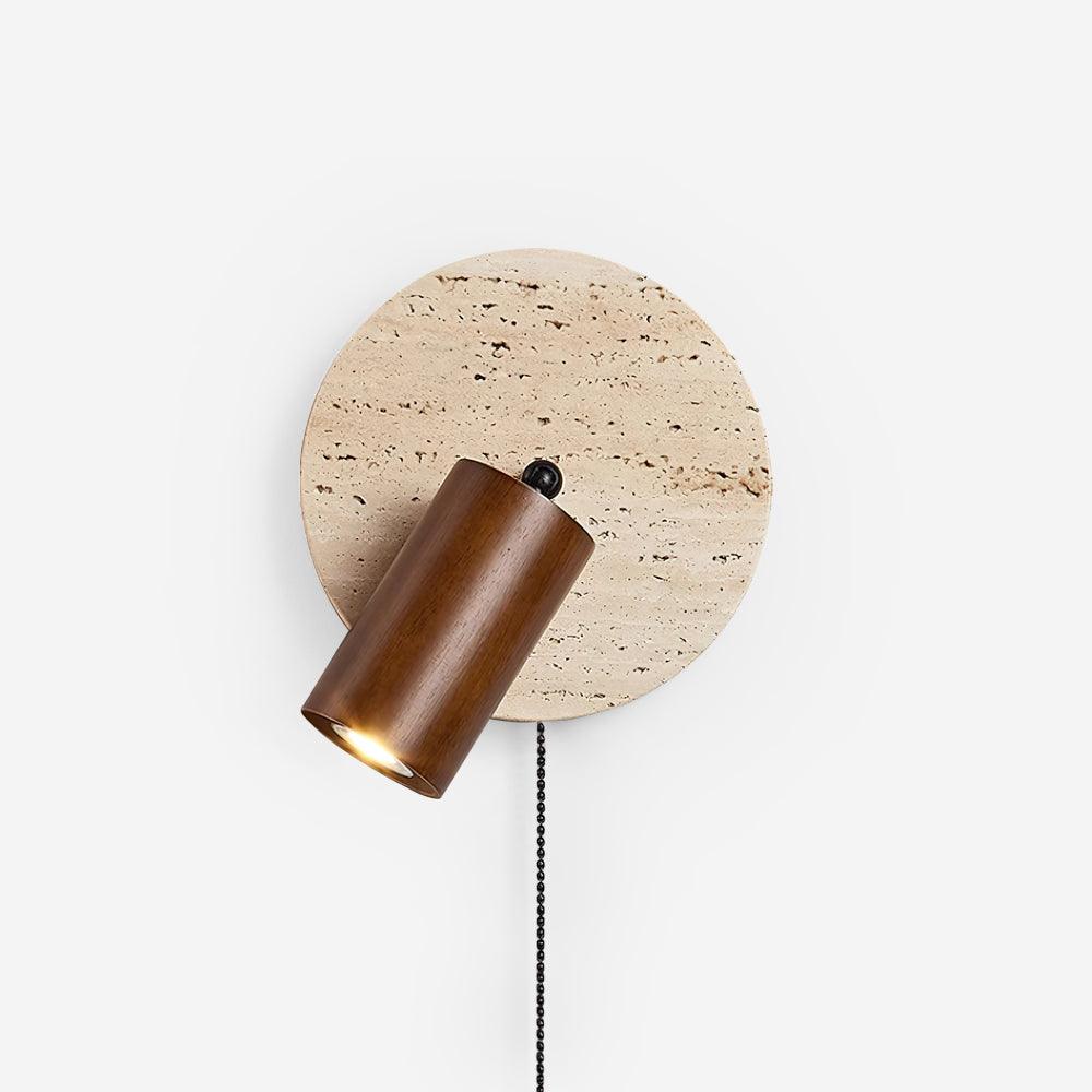 Travertine & Wood Wall Lamp - Letslighting