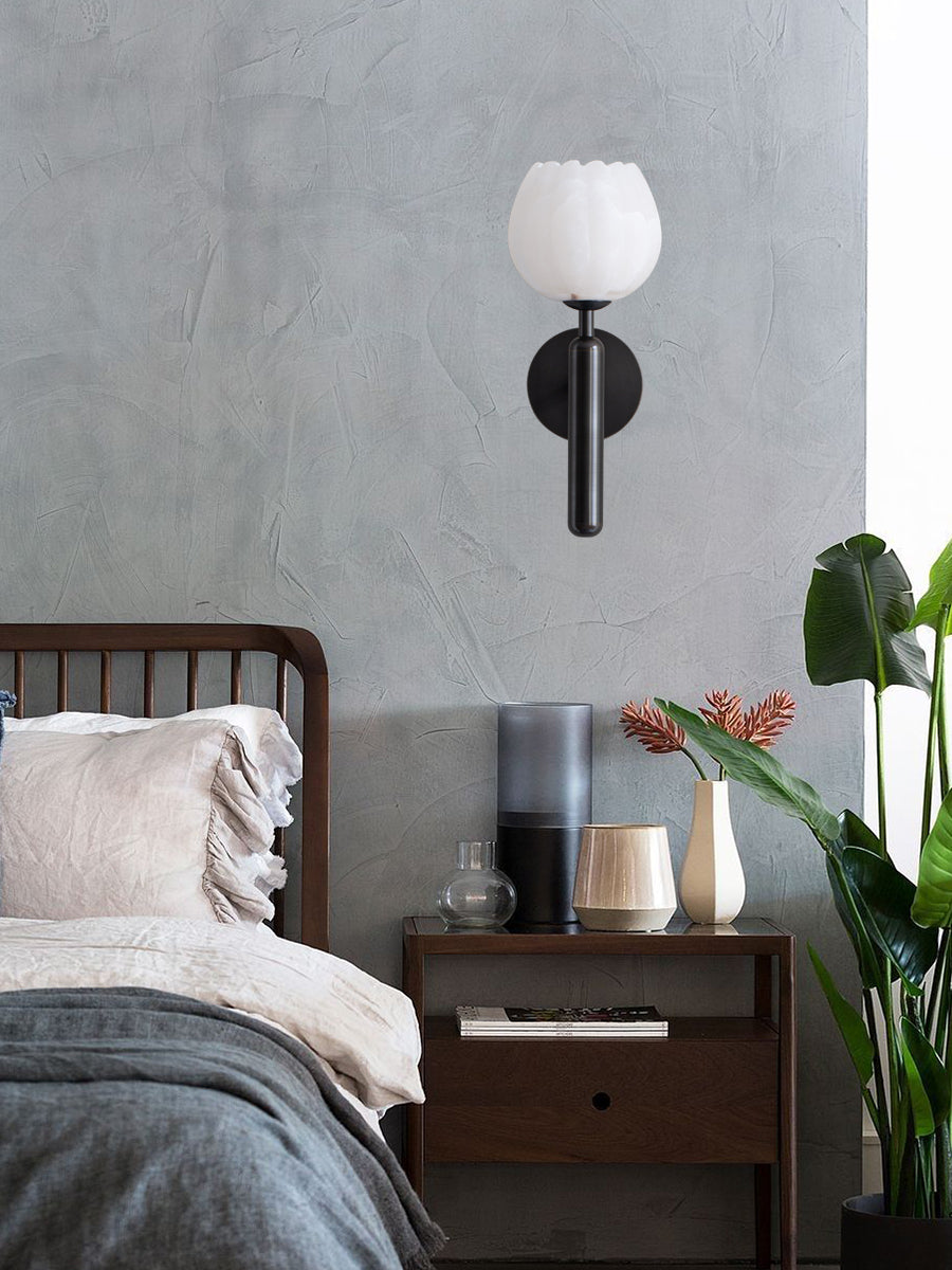 Orlaeila Modern Minimalist Brass Alabaster Wall Lamp - Letslighting