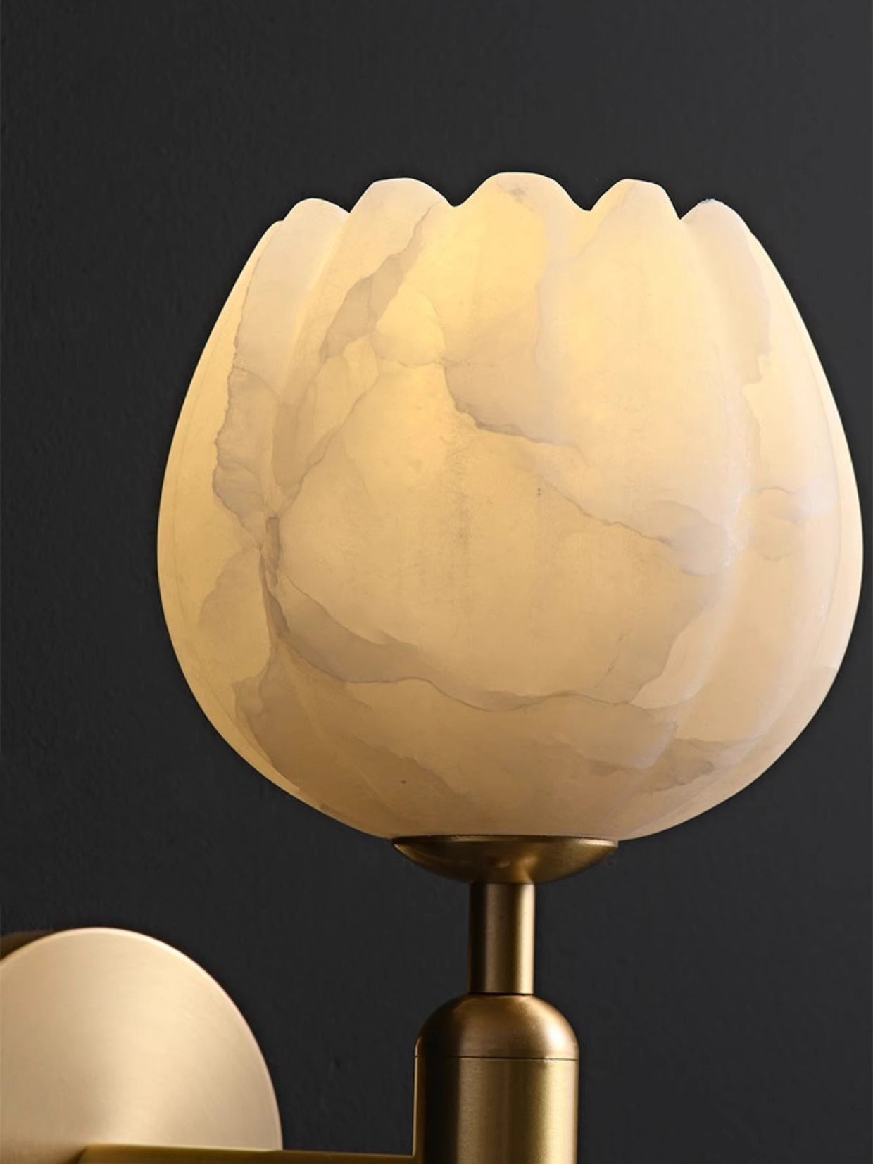 Orlaeila Modern Minimalist Brass Alabaster Wall Lamp - Letslighting