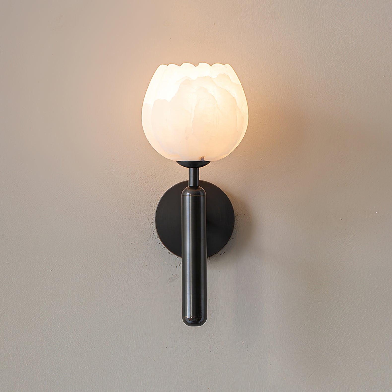 Orlaeila Modern Minimalist Brass Alabaster Wall Lamp - Letslighting