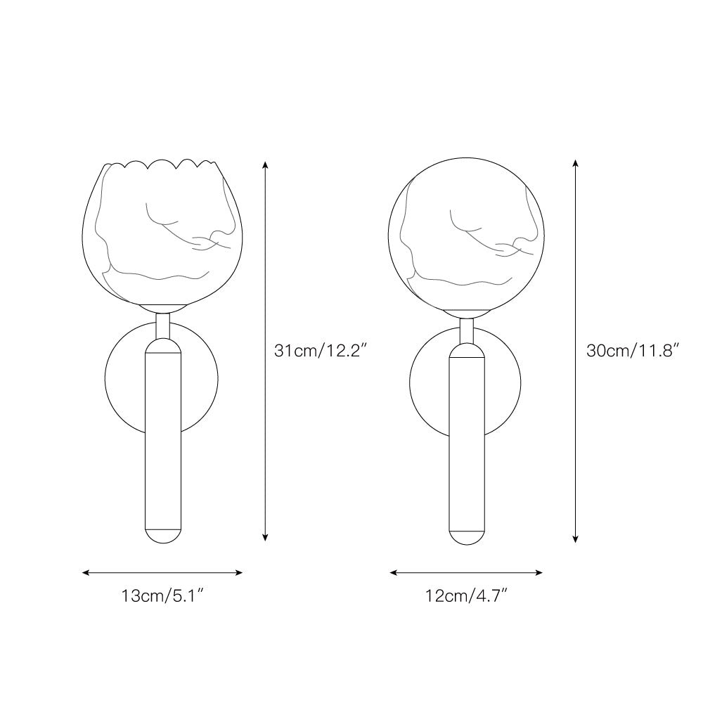 Orlaeila Modern Minimalist Brass Alabaster Wall Lamp - Letslighting