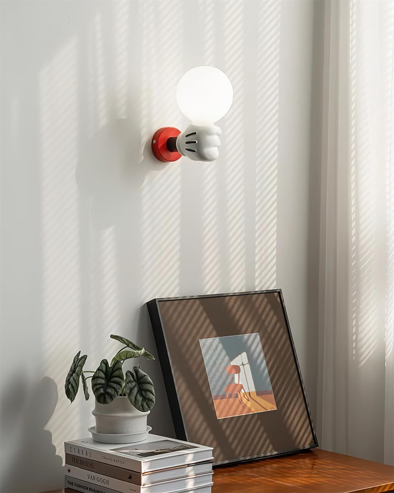 Wandleuchte Stoff Schirm Modern Klassisch Gold Walnuss Wandleuchte Schlafzimmer-Letslighting