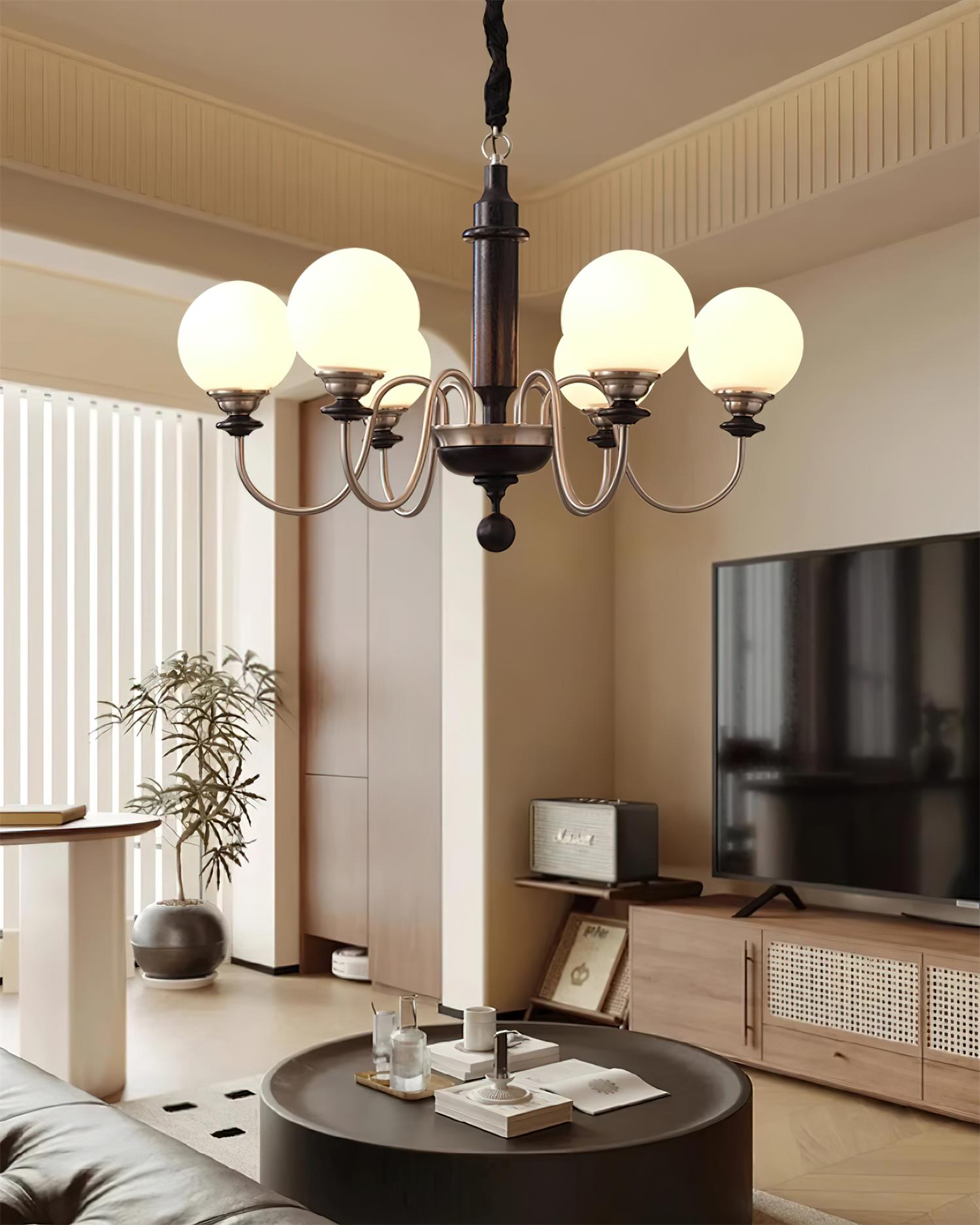 Lumivian 8-Flammiger Globus-Kronleuchter-Letslighting