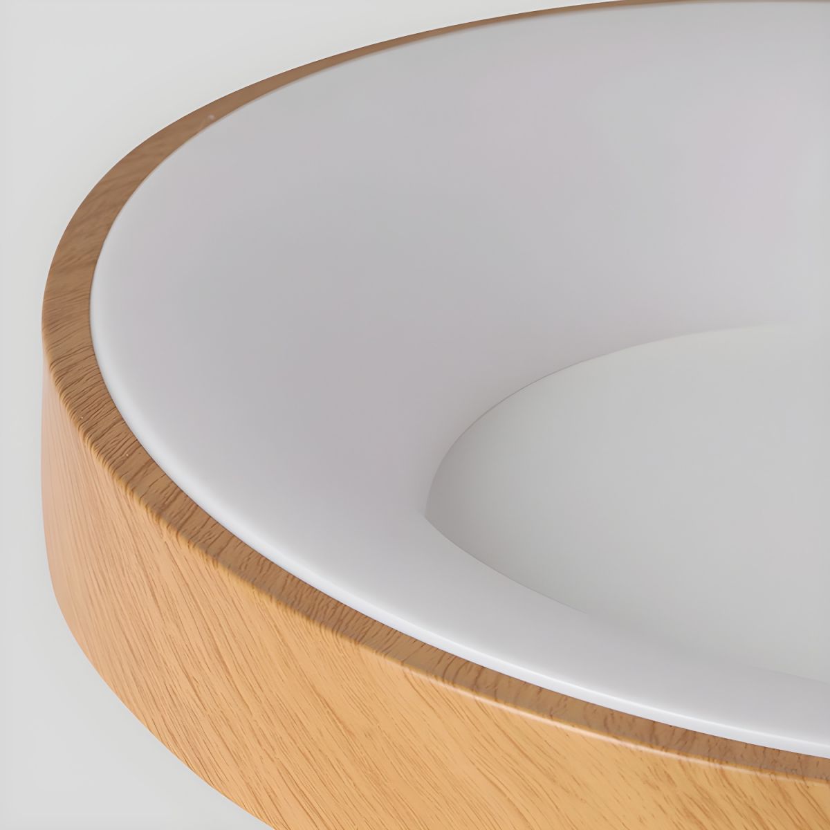 Eliriel Modern Minimalistisch Rund Holz Einbau Deckenleuchte-Letslighting