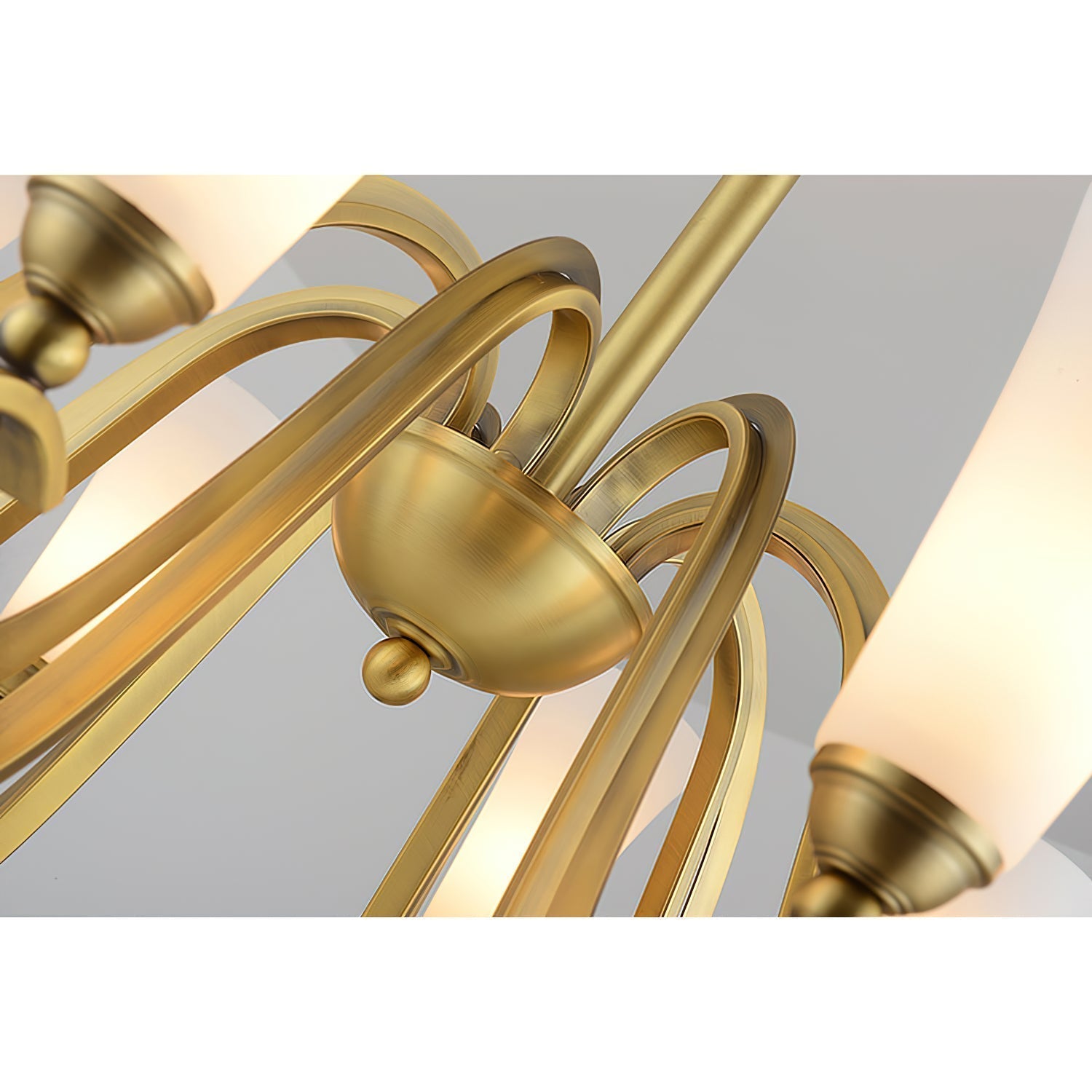 Ilsolen Messing Glas Postmodern Luxus Kronleuchter-Letslighting