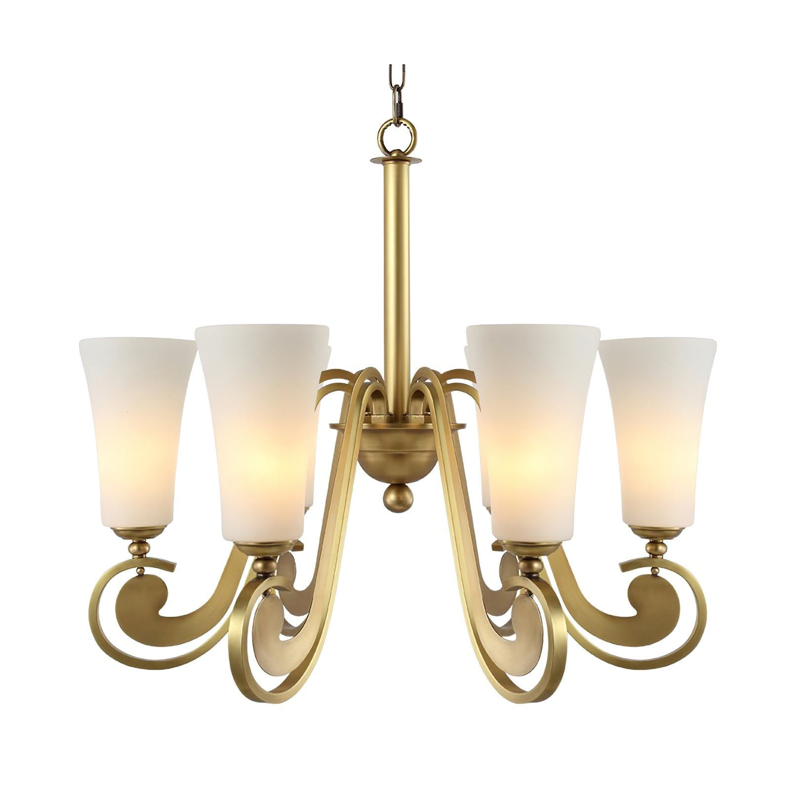 Ilsolen Messing Glas Postmodern Luxus Kronleuchter-Letslighting