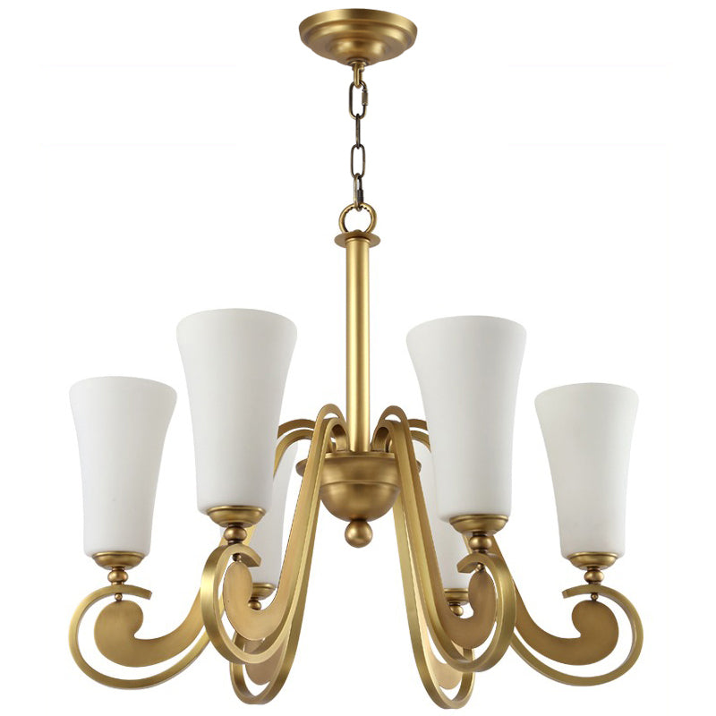 Ilsolen Messing Glas Postmodern Luxus Kronleuchter-Letslighting