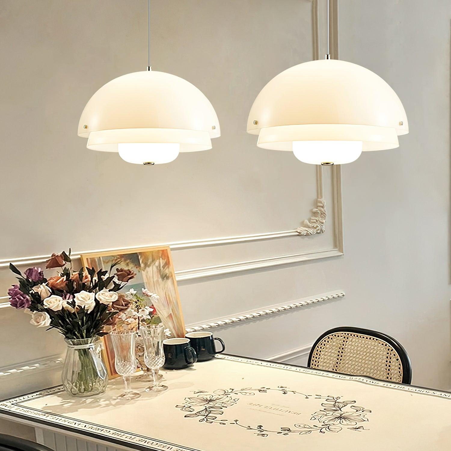 Cuthean Einzigartige Milchweiß-Glas-Anhängerlampe-Letslighting