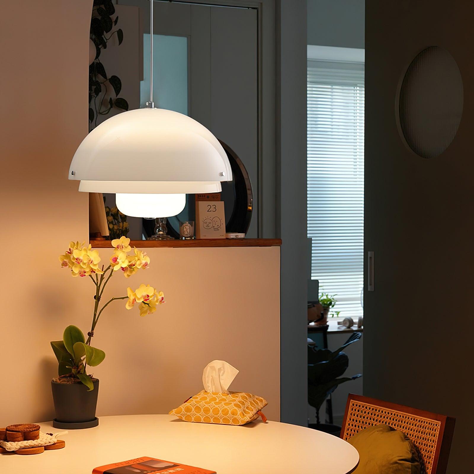 Cuthean Einzigartige Milchweiß-Glas-Anhängerlampe-Letslighting