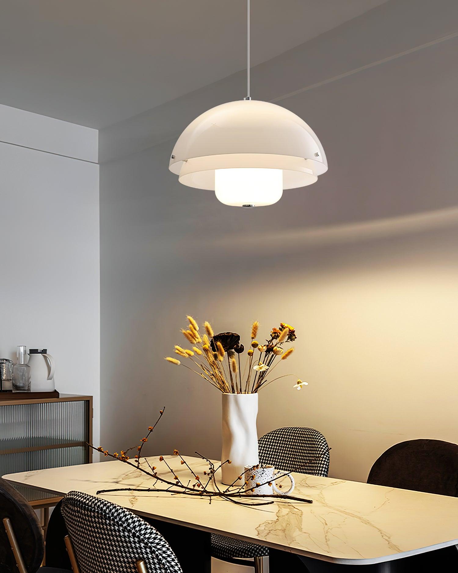 Cuthean Einzigartige Milchweiß-Glas-Anhängerlampe-Letslighting