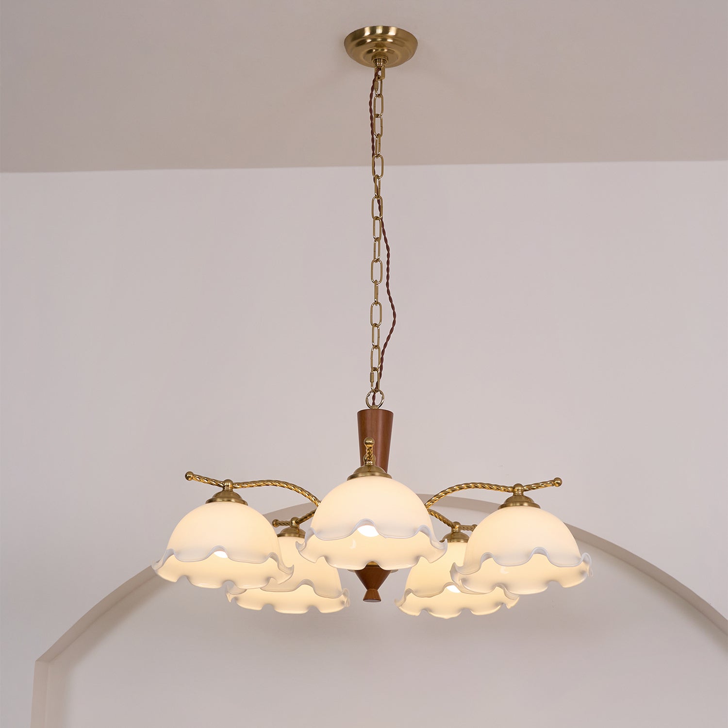 Daisy Eleganter Vintage-Glas-Kronleuchter-Letslighting