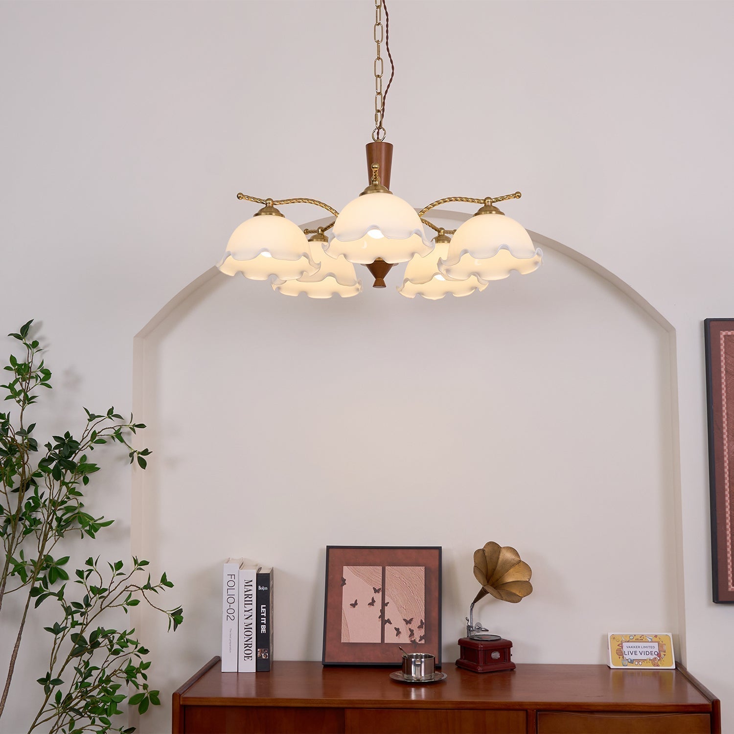 Daisy Eleganter Vintage-Glas-Kronleuchter-Letslighting