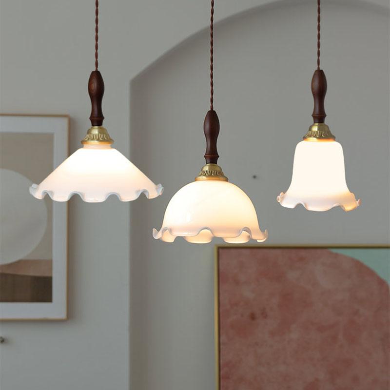 Floria Milchig Blume Pendelleuchte Leuchte-Letslighting
