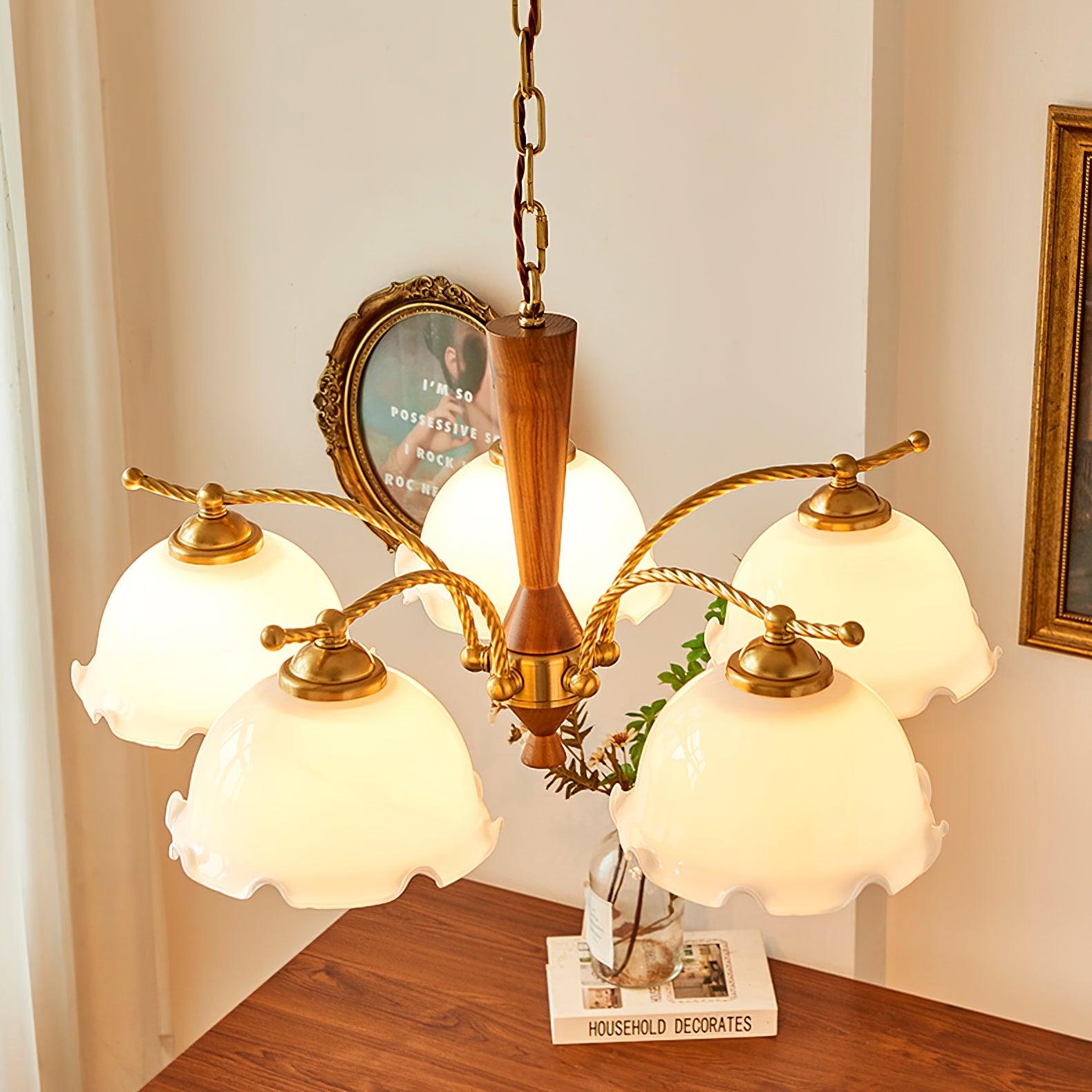 Daisy Eleganter Vintage-Glas-Kronleuchter-Letslighting