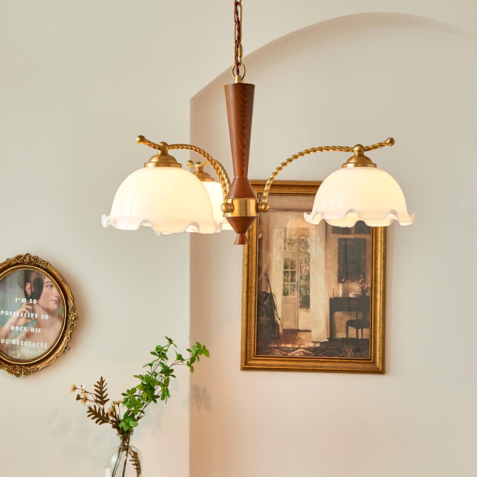 Daisy Eleganter Vintage-Glas-Kronleuchter-Letslighting