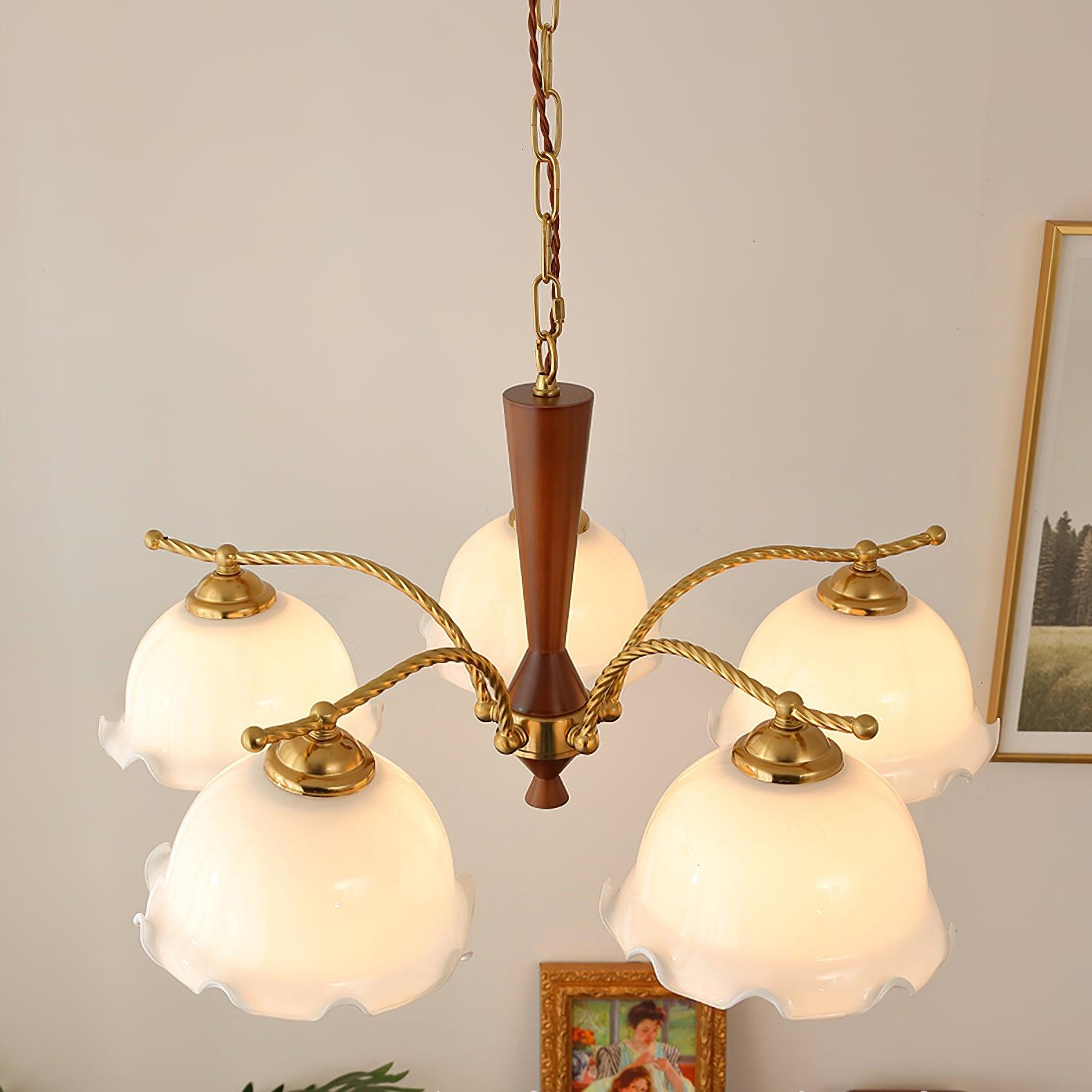 Daisy Eleganter Vintage-Glas-Kronleuchter-Letslighting