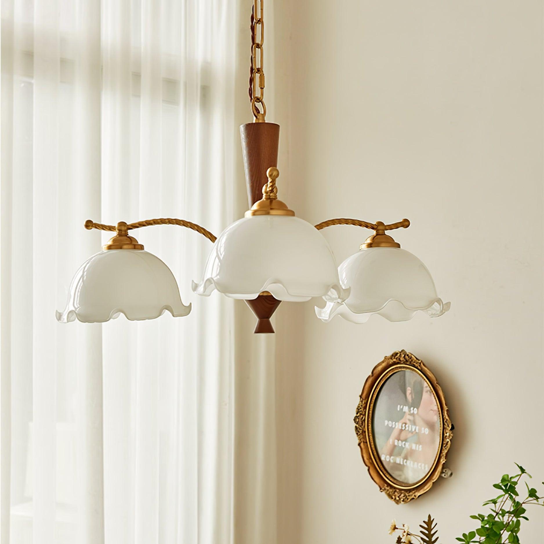 Daisy Eleganter Vintage-Glas-Kronleuchter-Letslighting