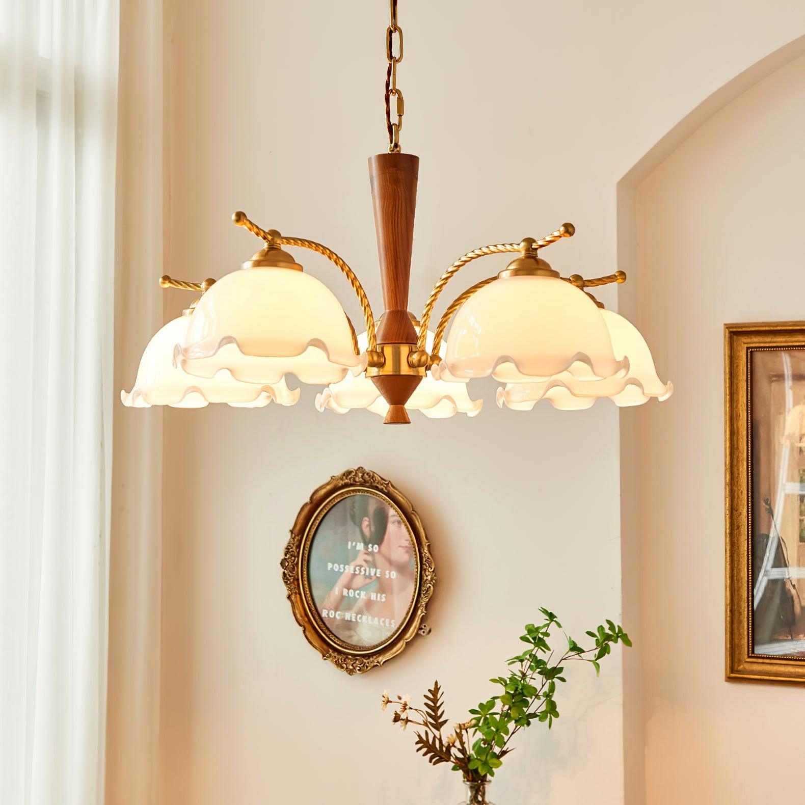 Daisy Eleganter Vintage-Glas-Kronleuchter-Letslighting