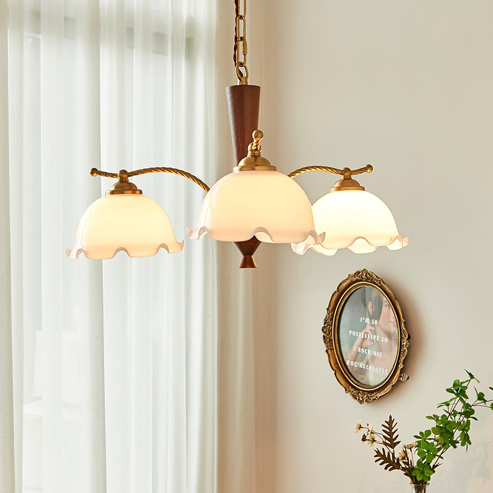 Daisy Eleganter Vintage-Glas-Kronleuchter-Letslighting