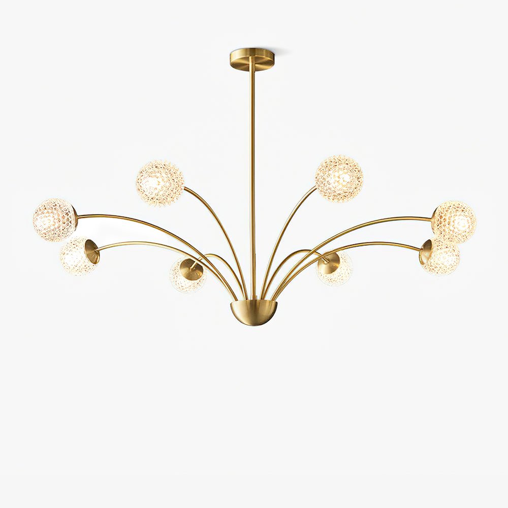 Lustra Eleganter Kronleuchter Gebogene Arme Messing-Letslighting