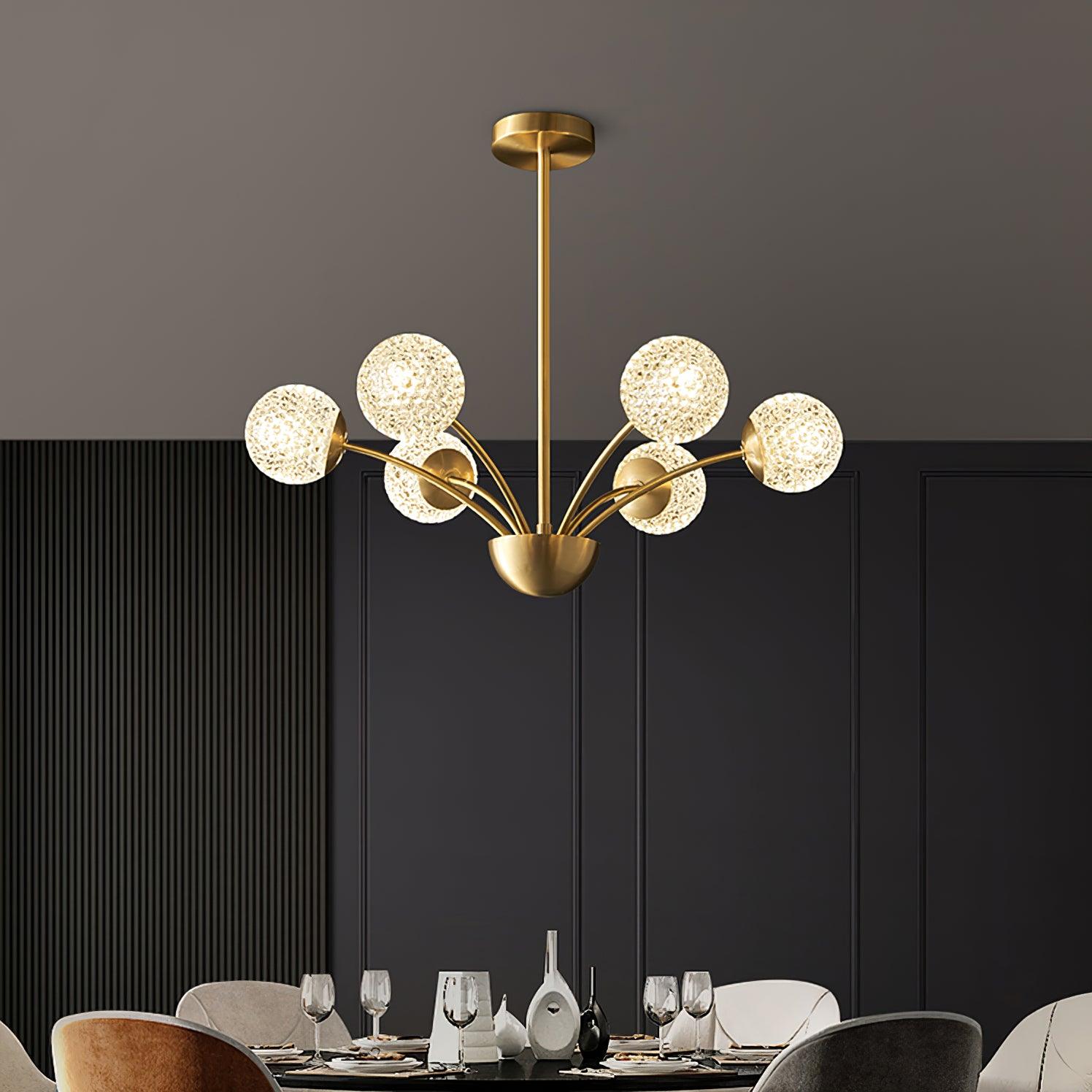 Lustra Eleganter Kronleuchter Gebogene Arme Messing-Letslighting