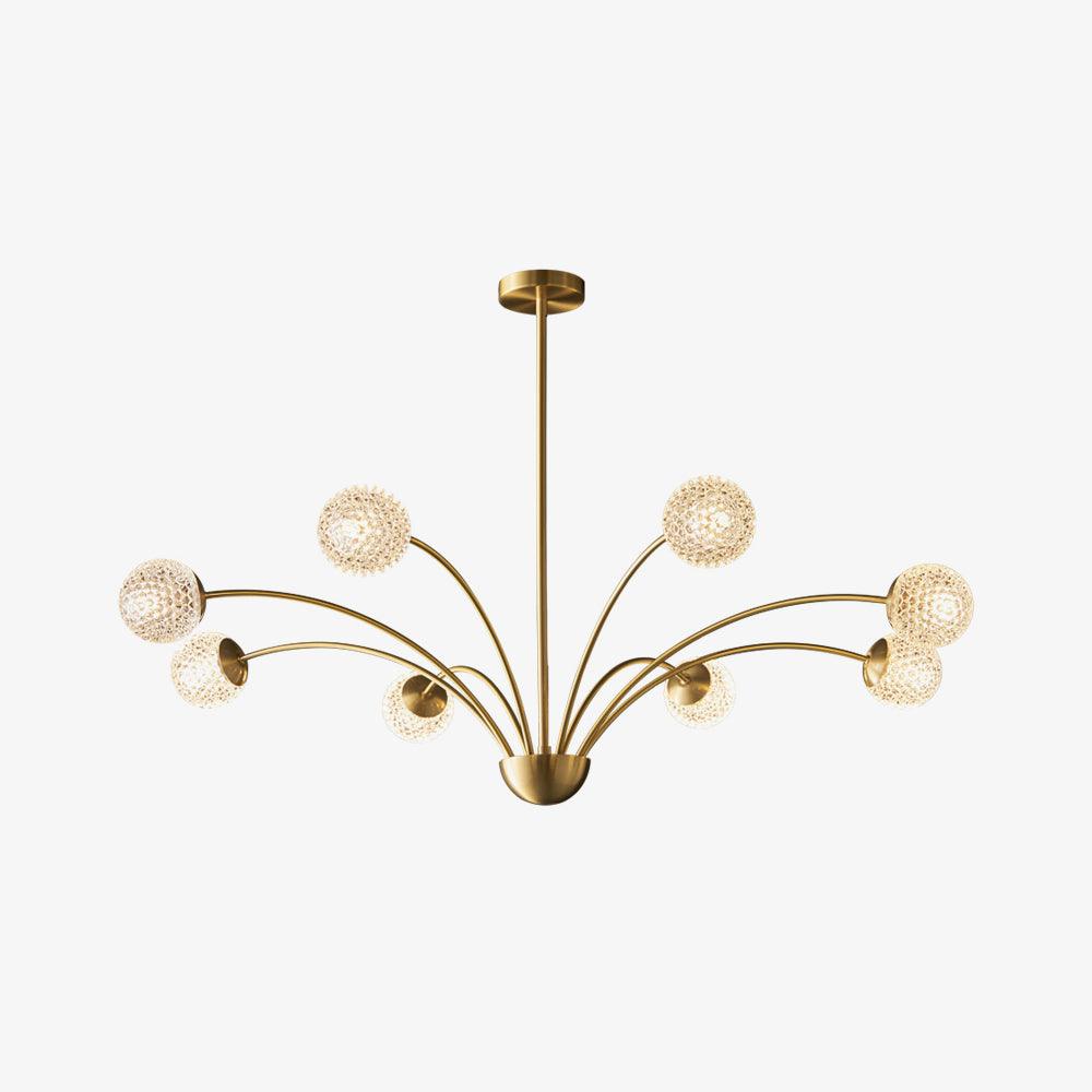Lustra Eleganter Kronleuchter Gebogene Arme Messing-Letslighting