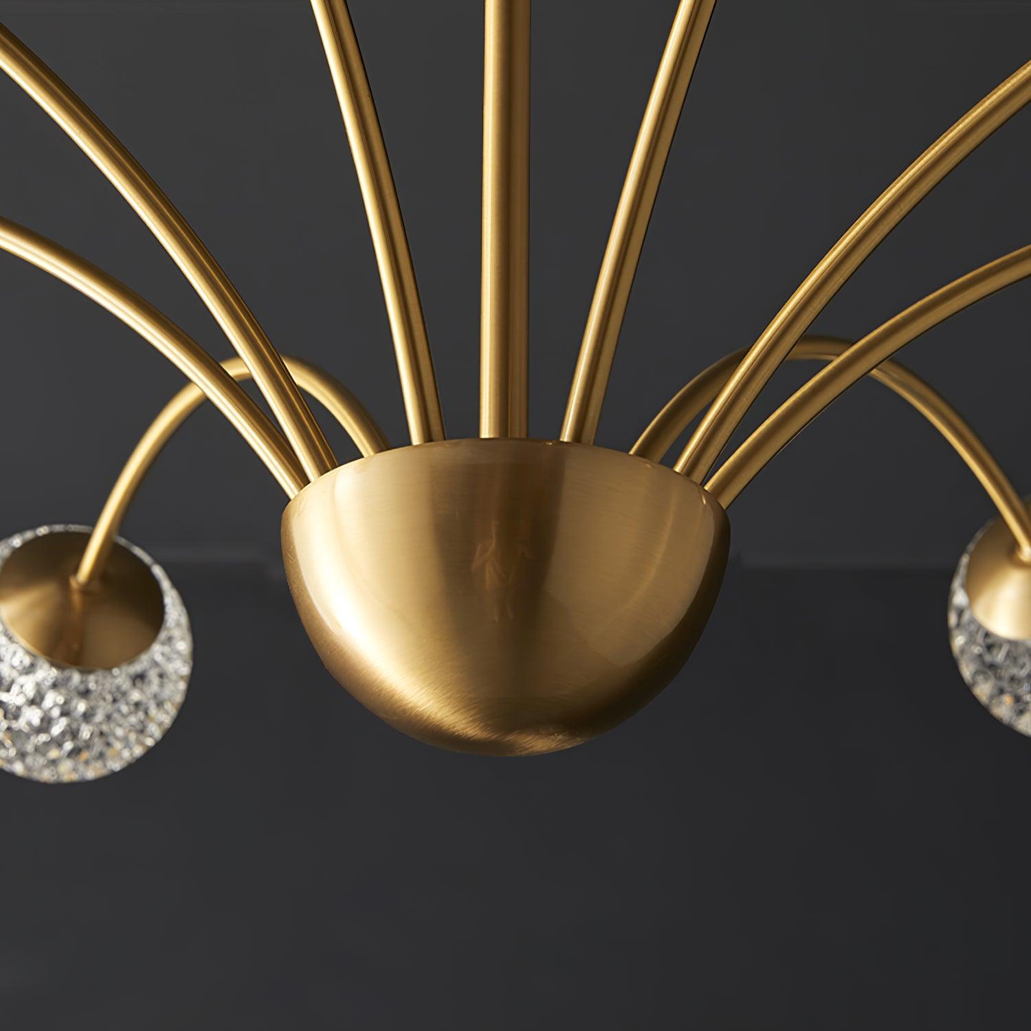 Lustra Eleganter Kronleuchter Gebogene Arme Messing-Letslighting