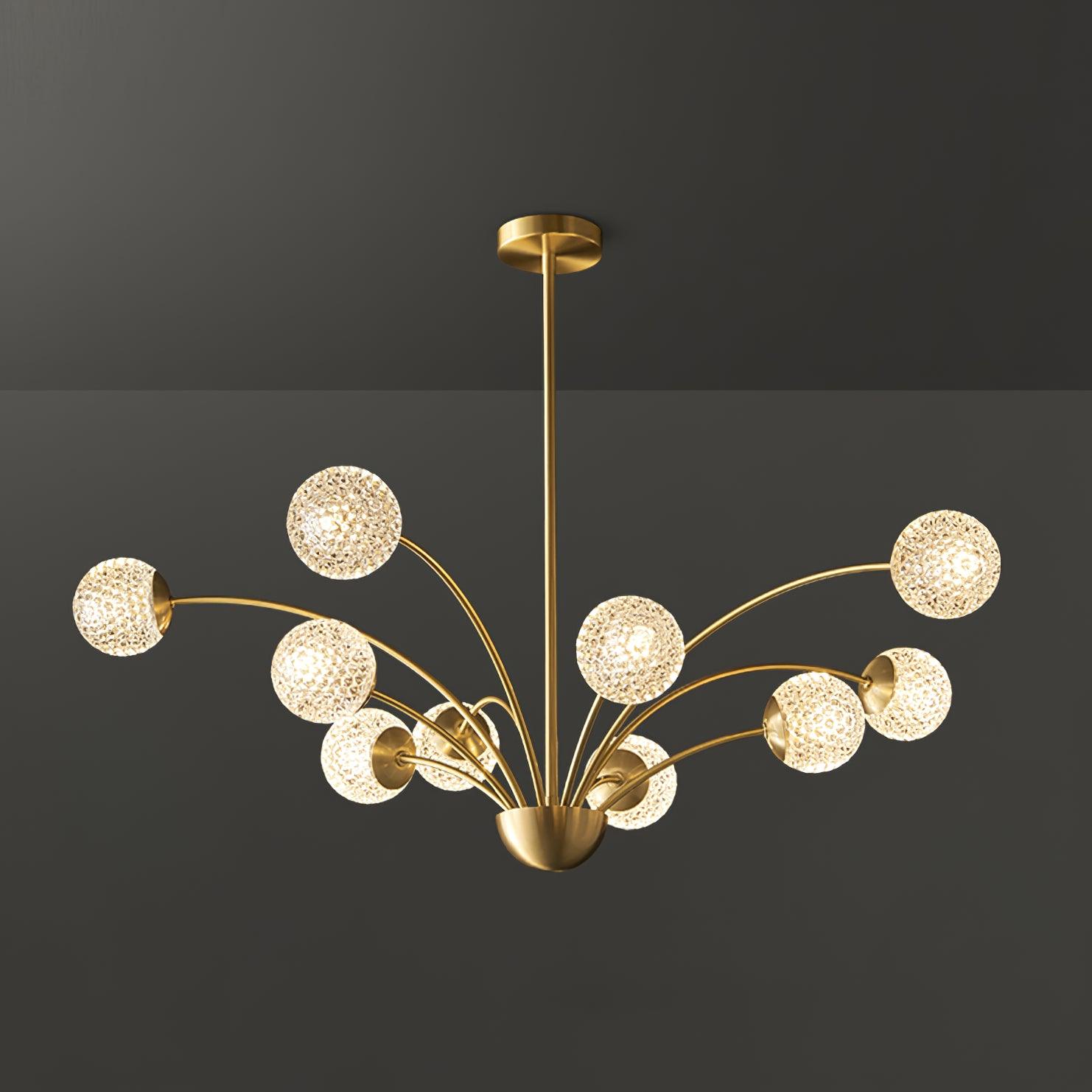 Lustra Eleganter Kronleuchter Gebogene Arme Messing-Letslighting