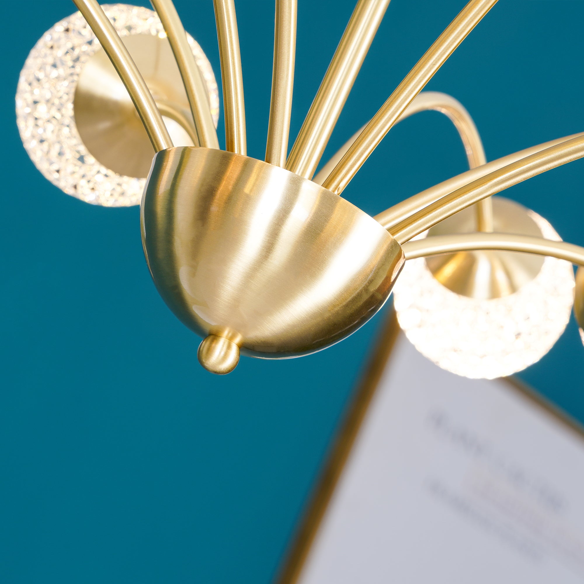 Lustra Eleganter Kronleuchter Gebogene Arme Messing-Letslighting