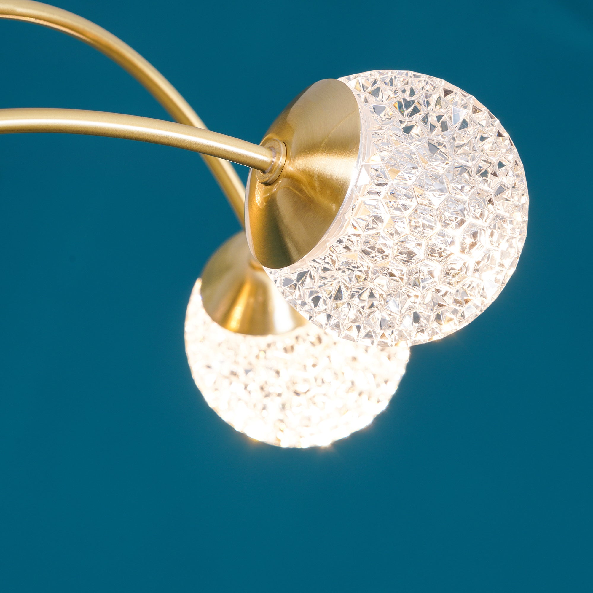Lustra Eleganter Kronleuchter Gebogene Arme Messing-Letslighting