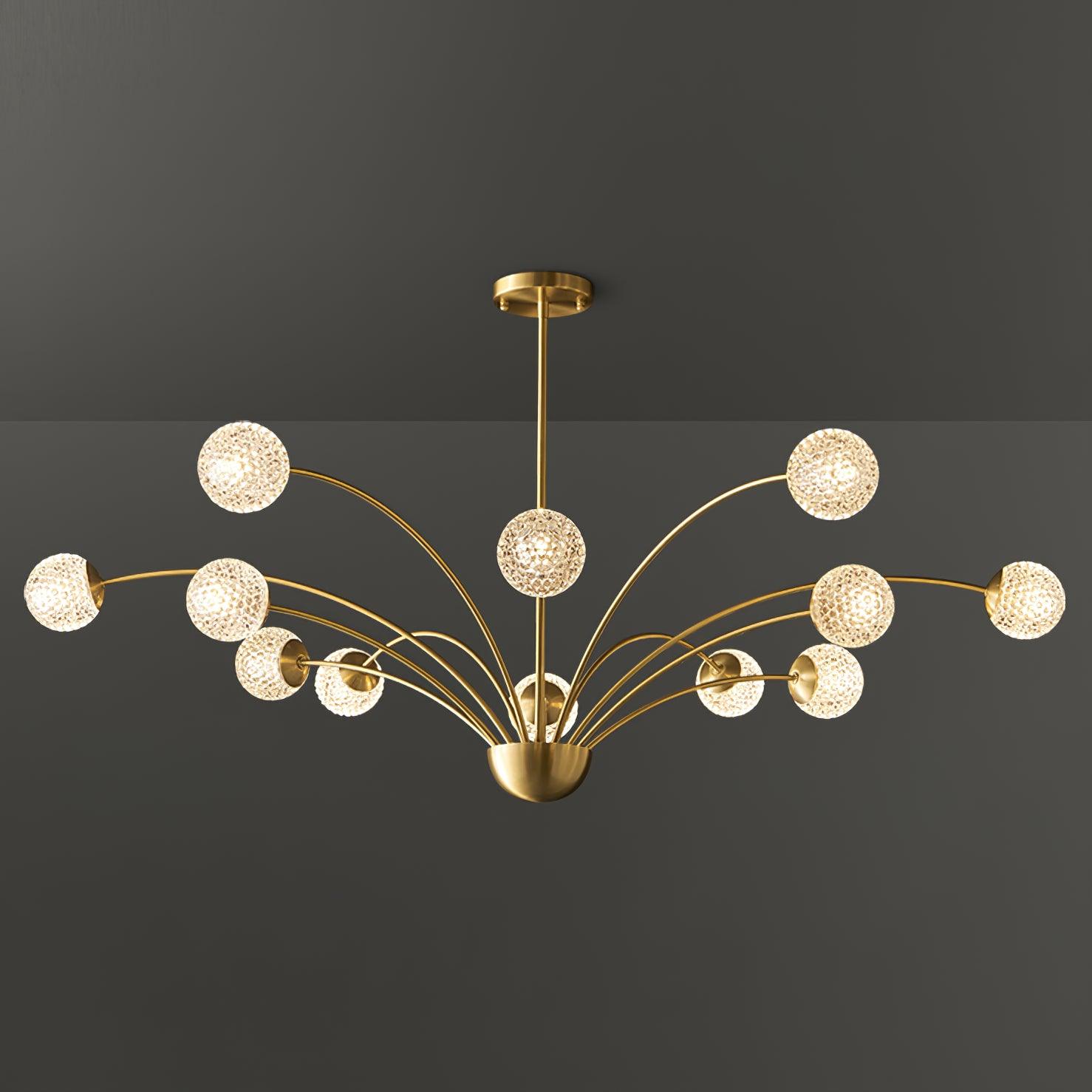 Lustra Eleganter Kronleuchter Gebogene Arme Messing-Letslighting