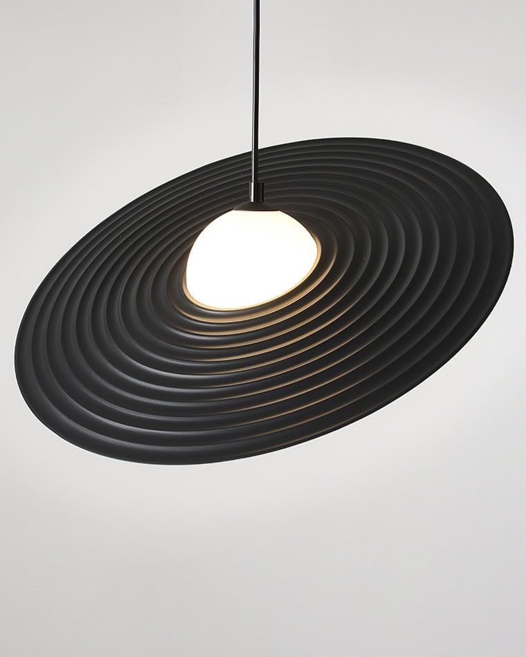 Lustra Pendelleuchte PE Plate Weiß und Schwarz-Letslighting