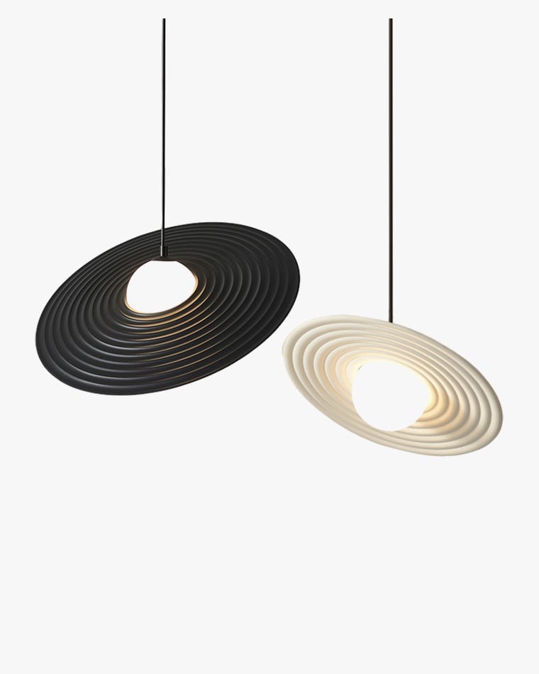 Lustra Pendelleuchte PE Plate Weiß und Schwarz-Letslighting