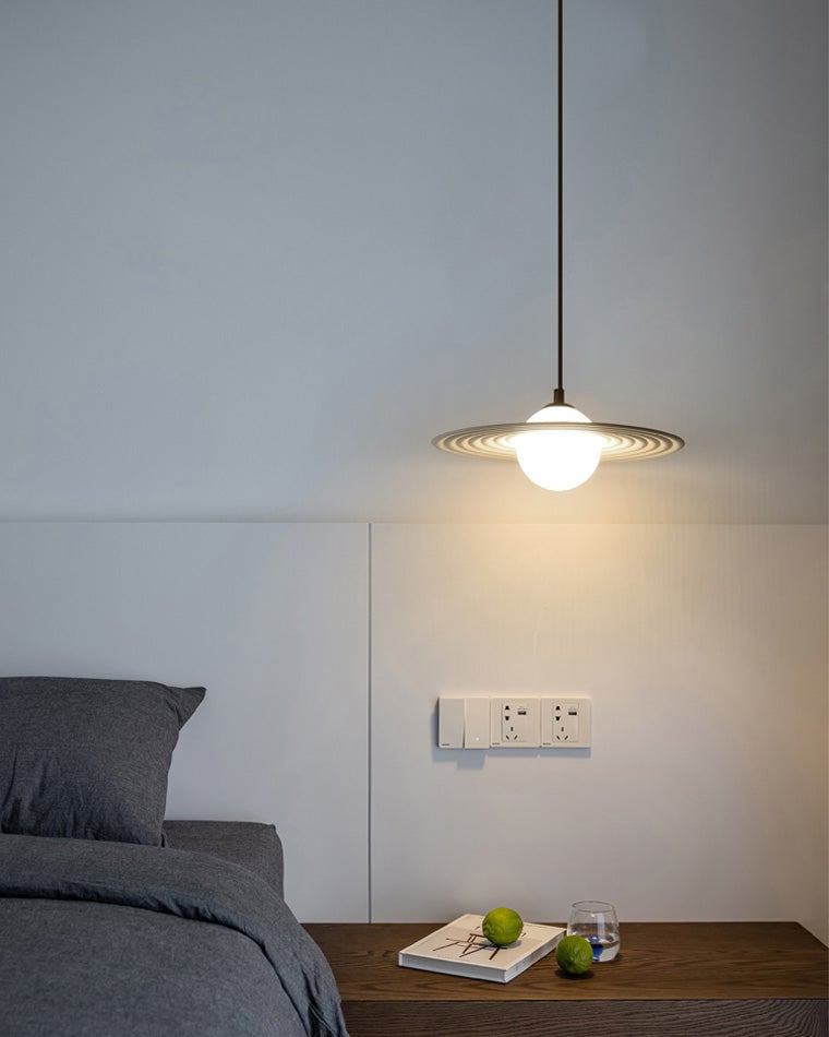 Lustra Pendelleuchte PE Plate Weiß und Schwarz-Letslighting