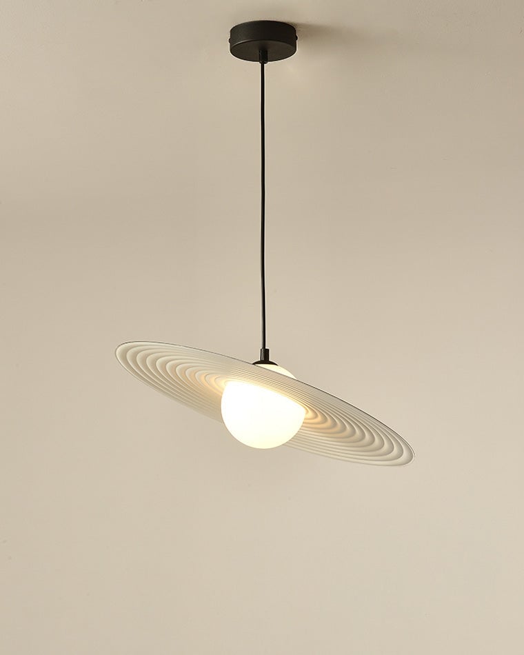 Lustra Pendelleuchte PE Plate Weiß und Schwarz-Letslighting