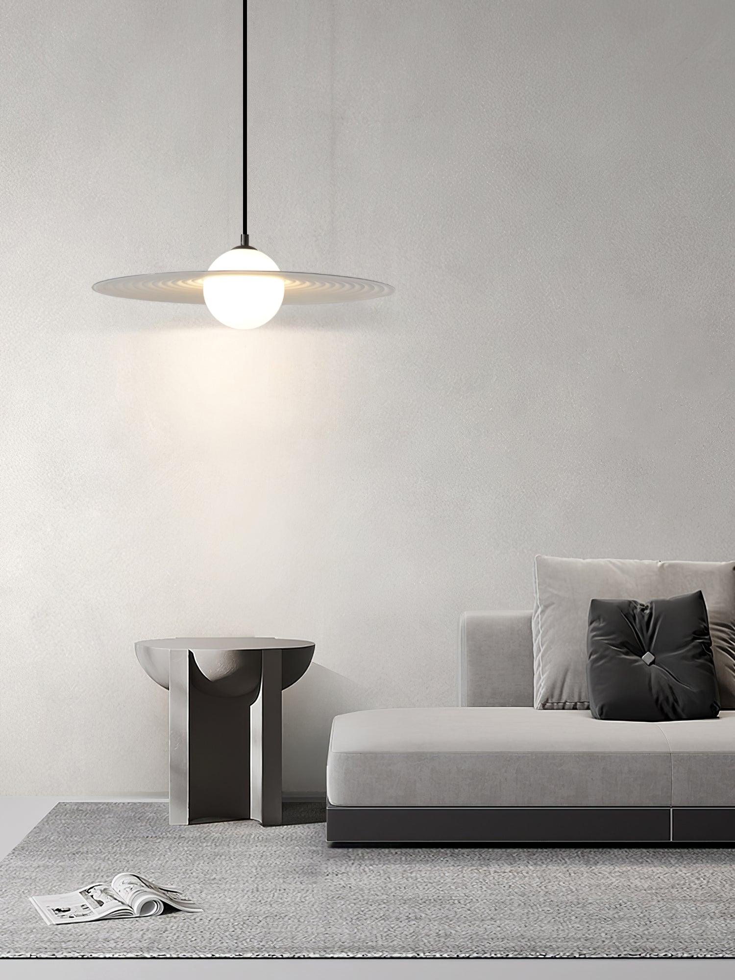 Lustra Pendelleuchte PE Plate Weiß und Schwarz-Letslighting